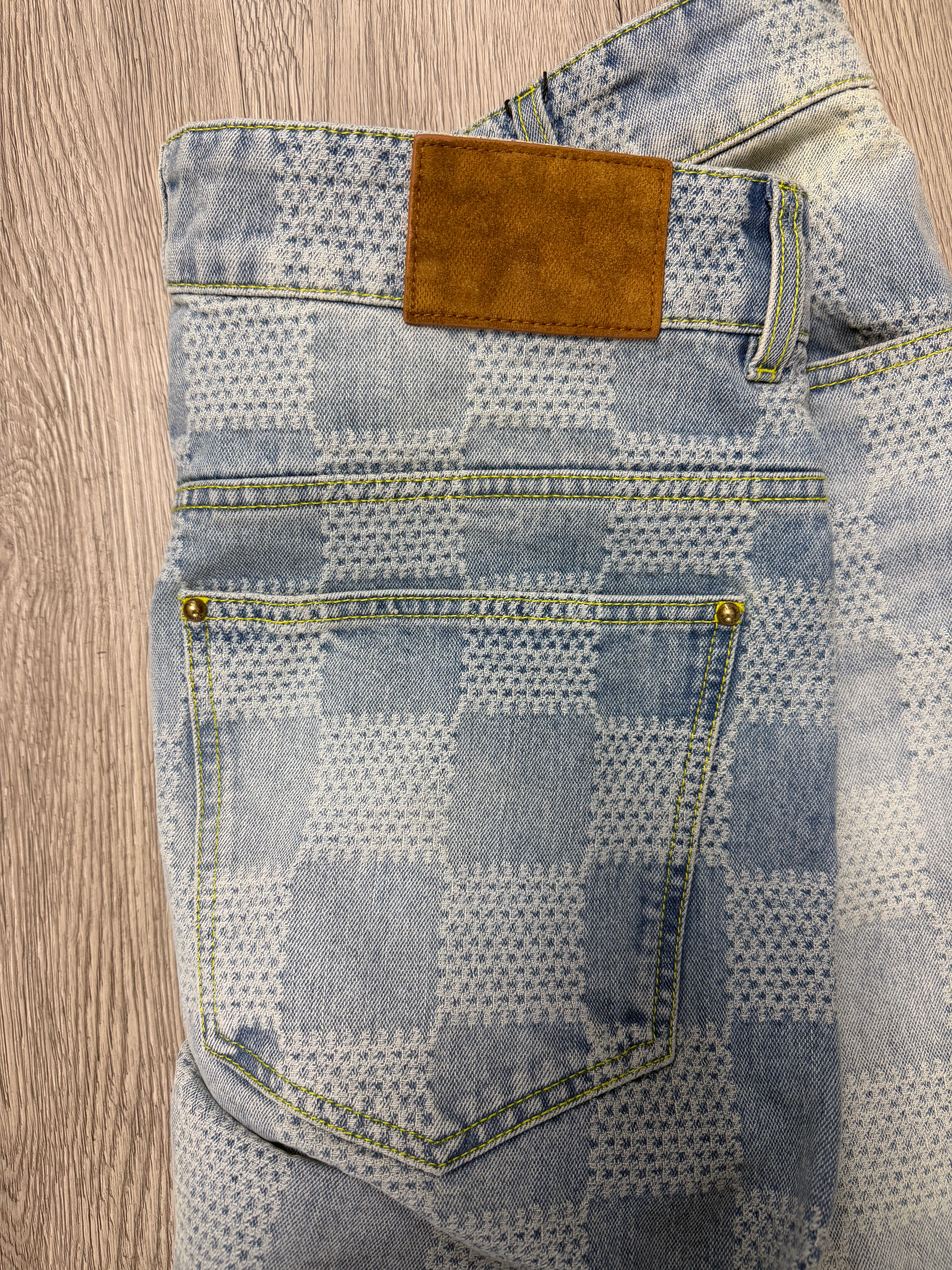 Louis Vuitton Light Wash Damier Jeans