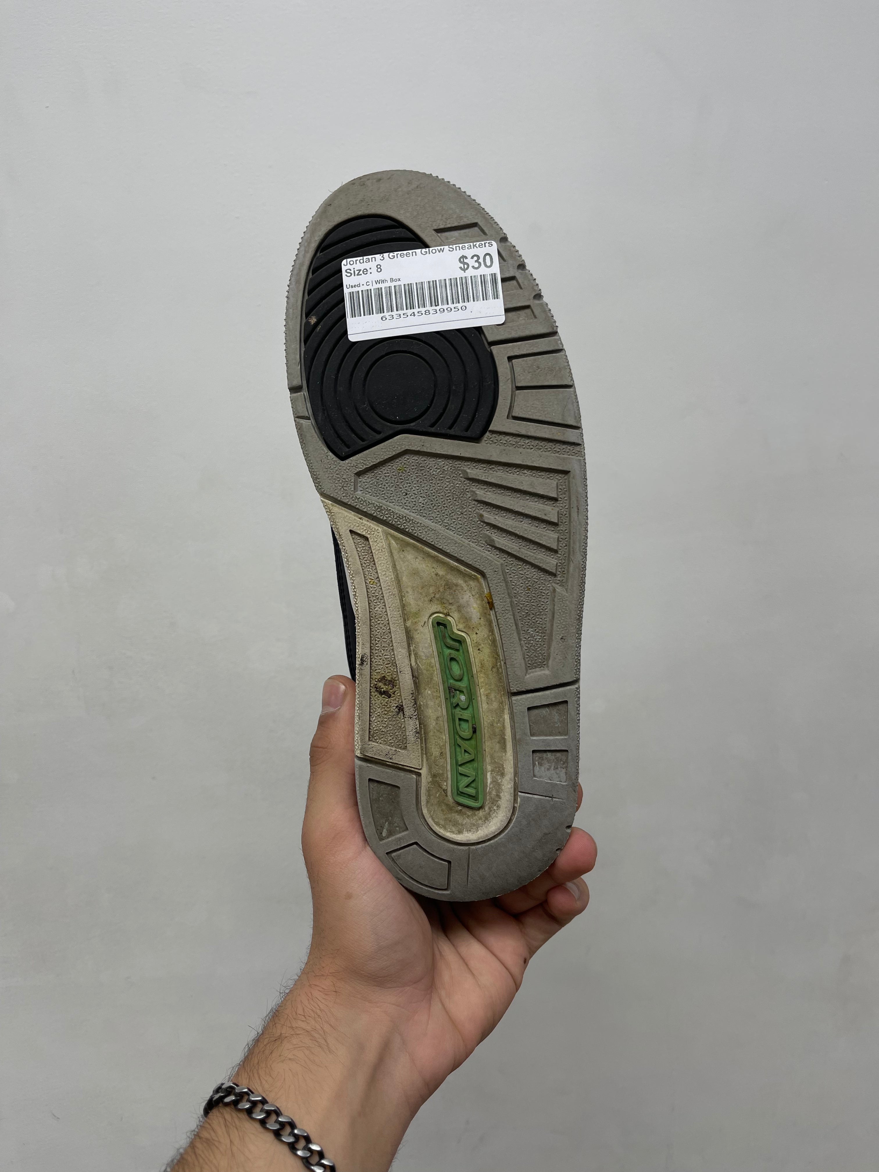 Jordan 3 Green Glow Sneakers