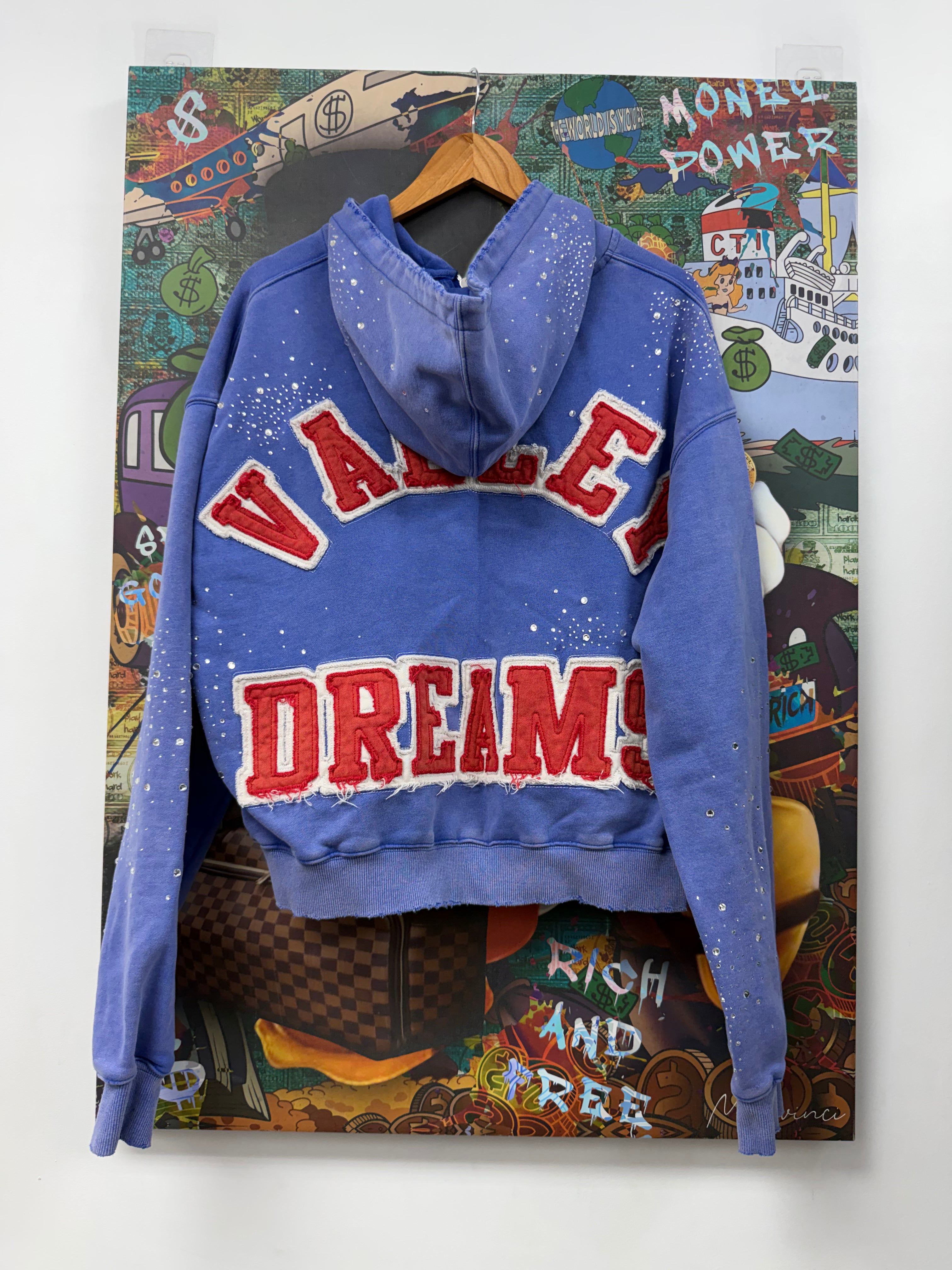 Vale Blue Sea Cluster Zip Up Hoodie