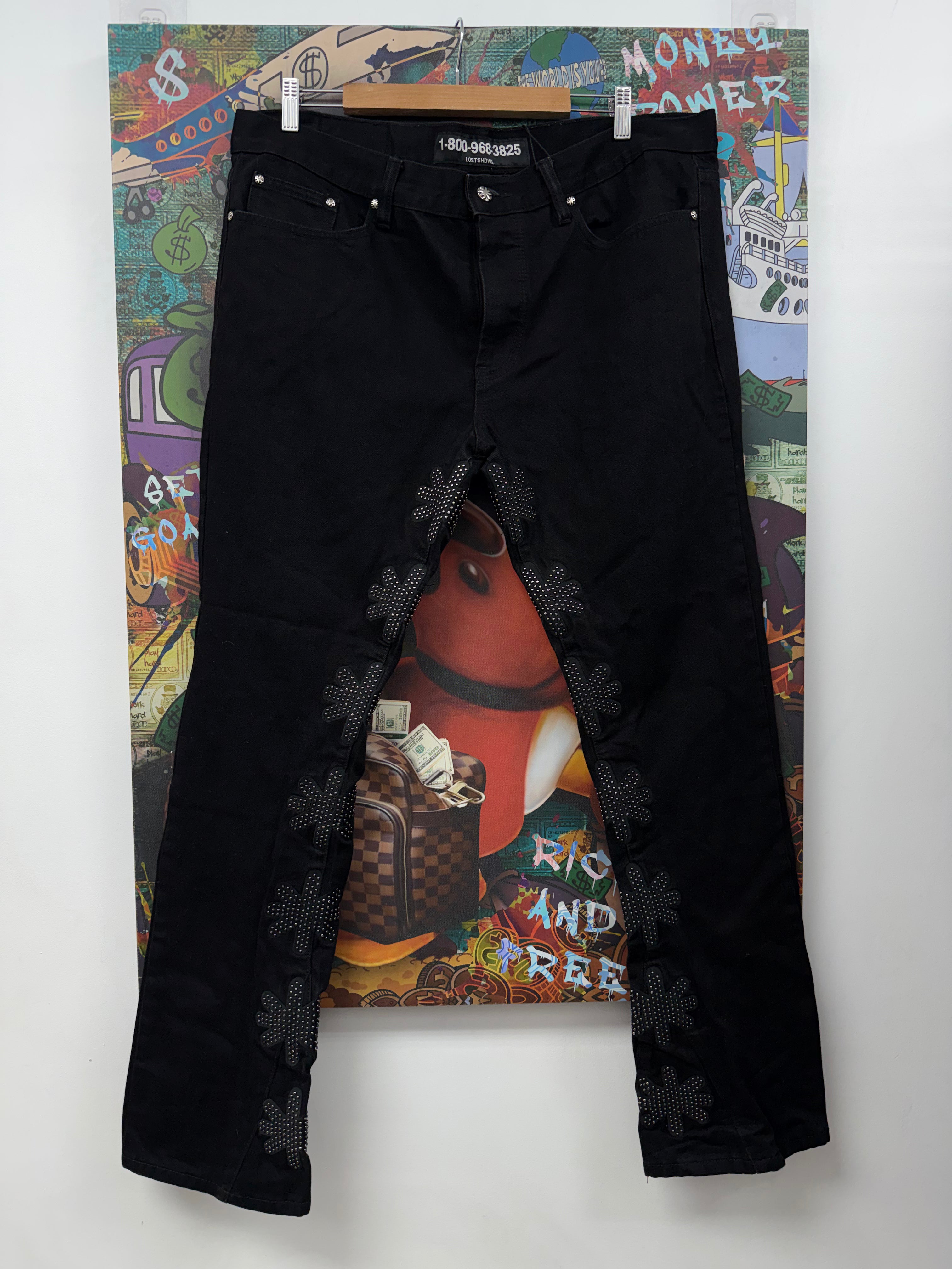 LOST SHDWS Black Studded Jeans