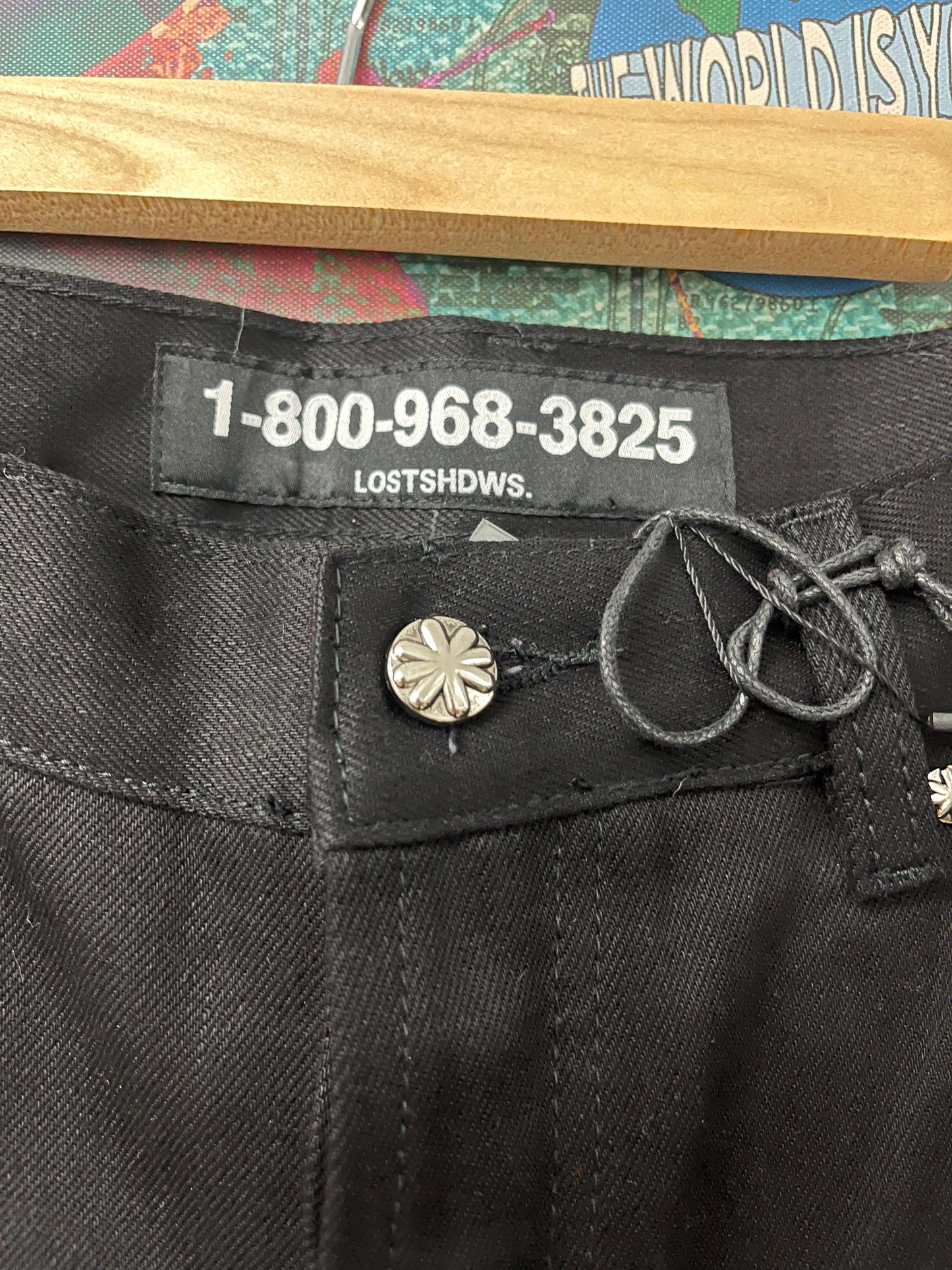 LOST SHDWS Black Black Denim New With Tags