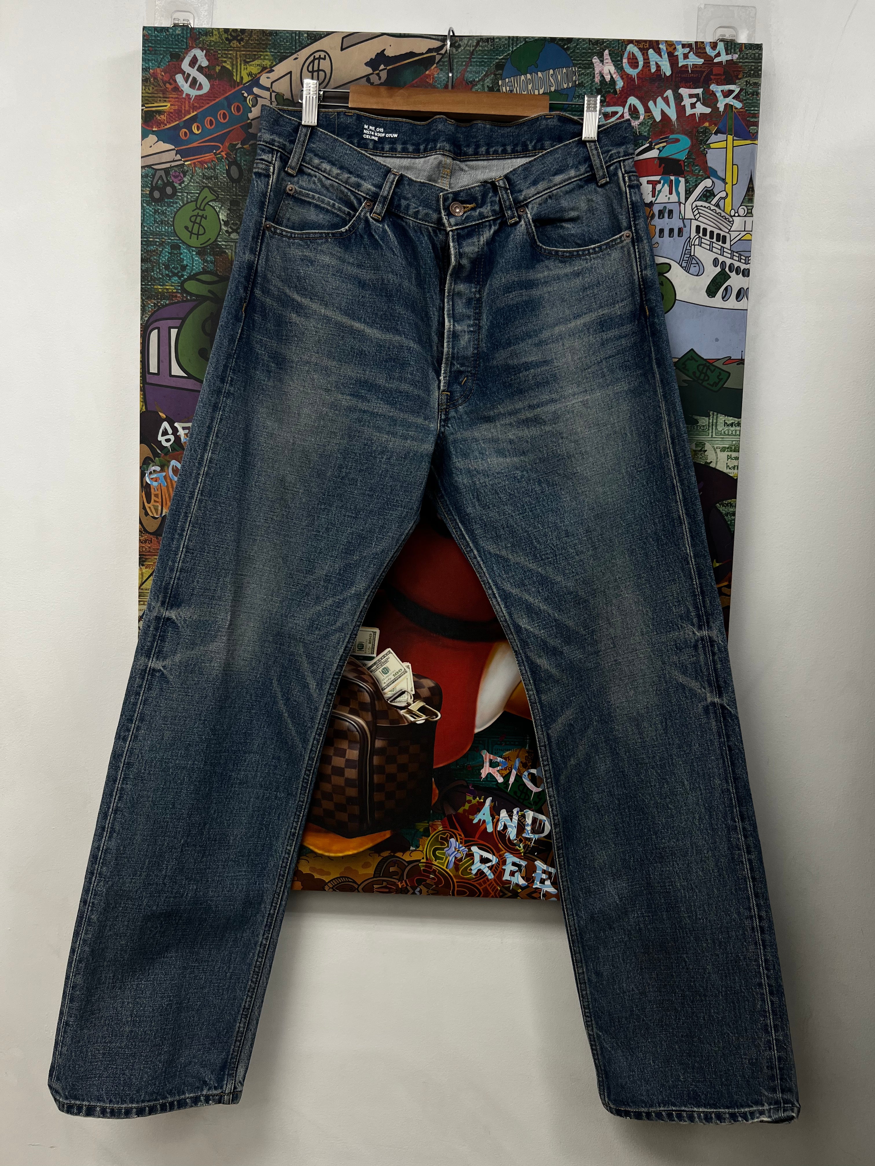 Celine Light Wash Baggy Jeans
