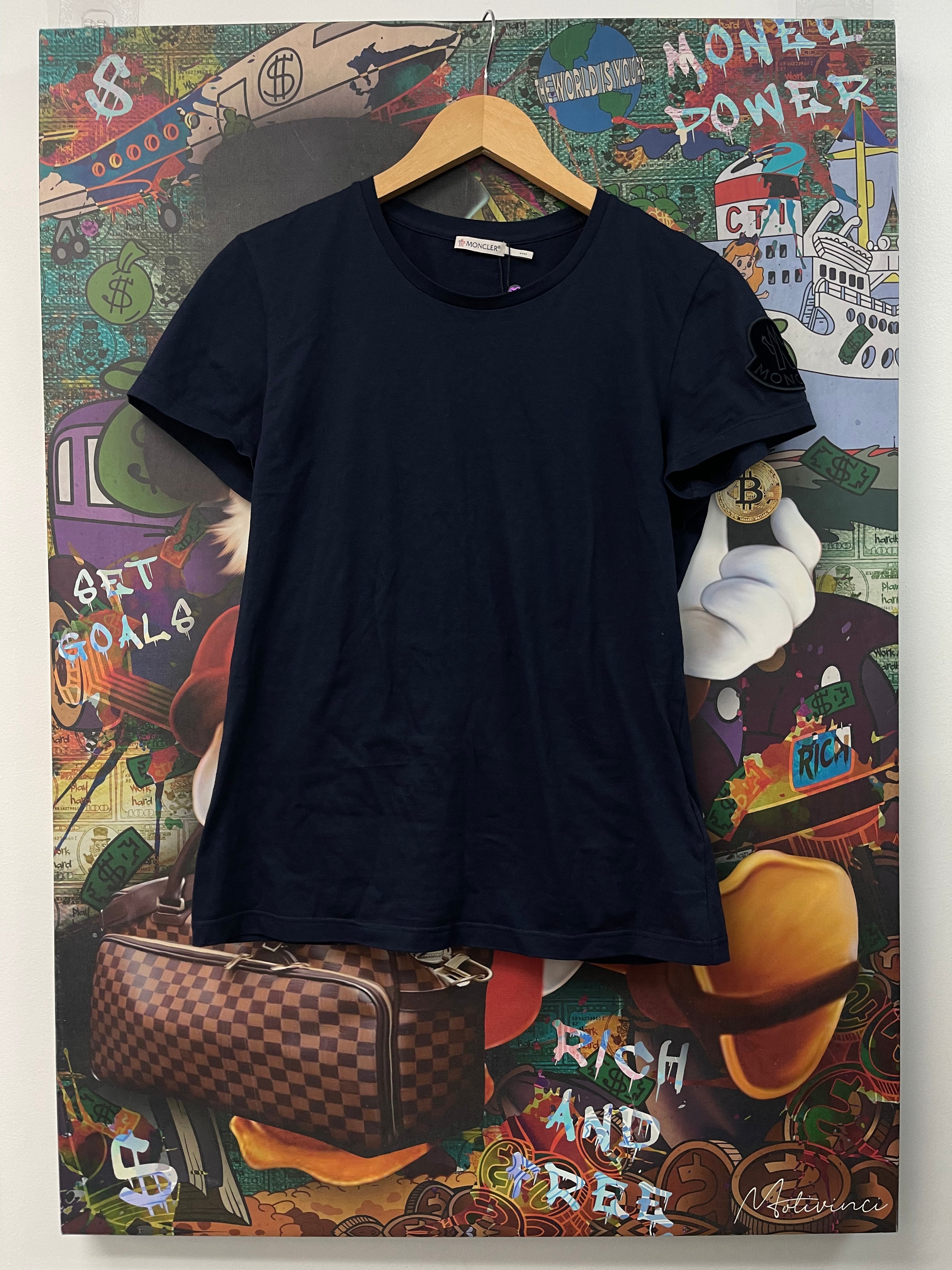 Moncler Navy Sleeve Logo (Women's) Tee