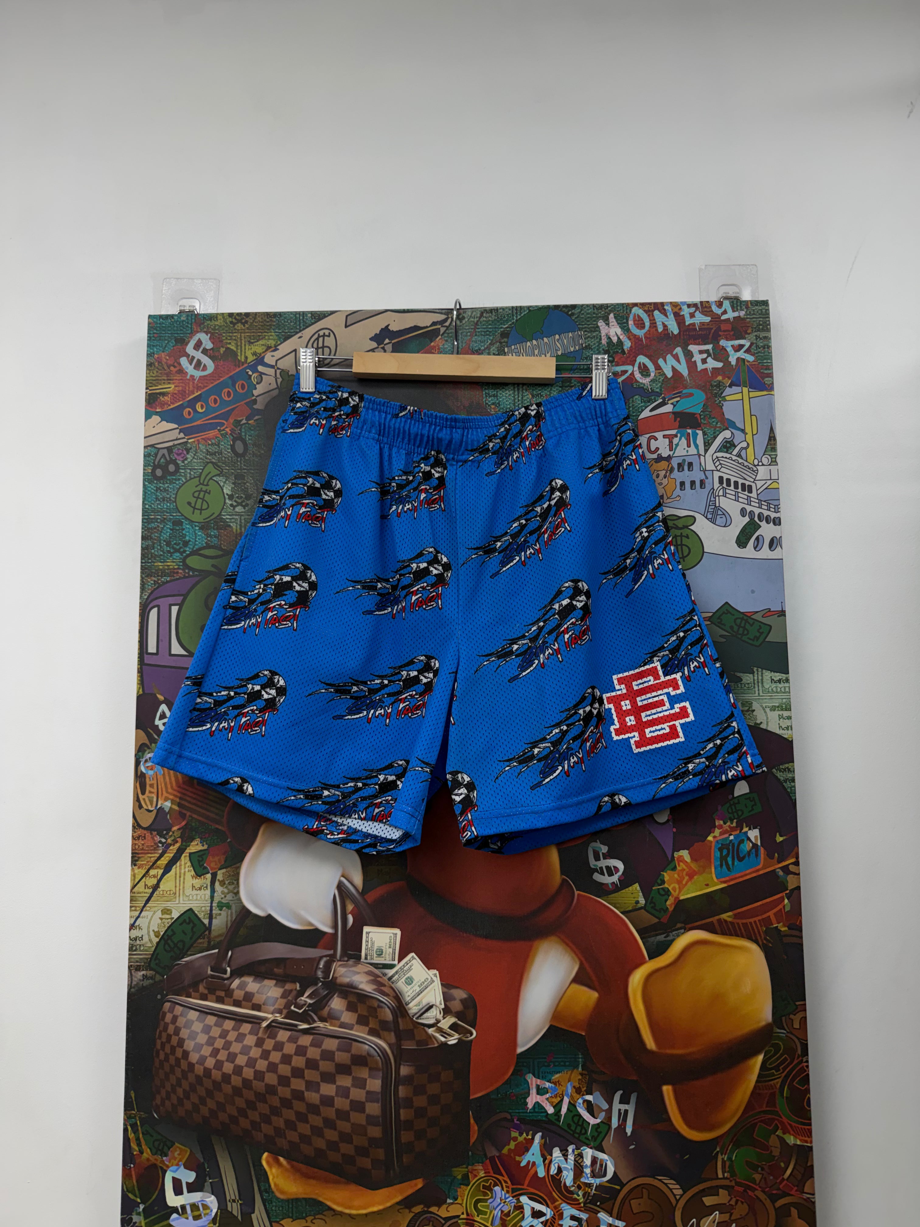 Eric Emanuel Matty Boy Stay Fast Blue Shorts
