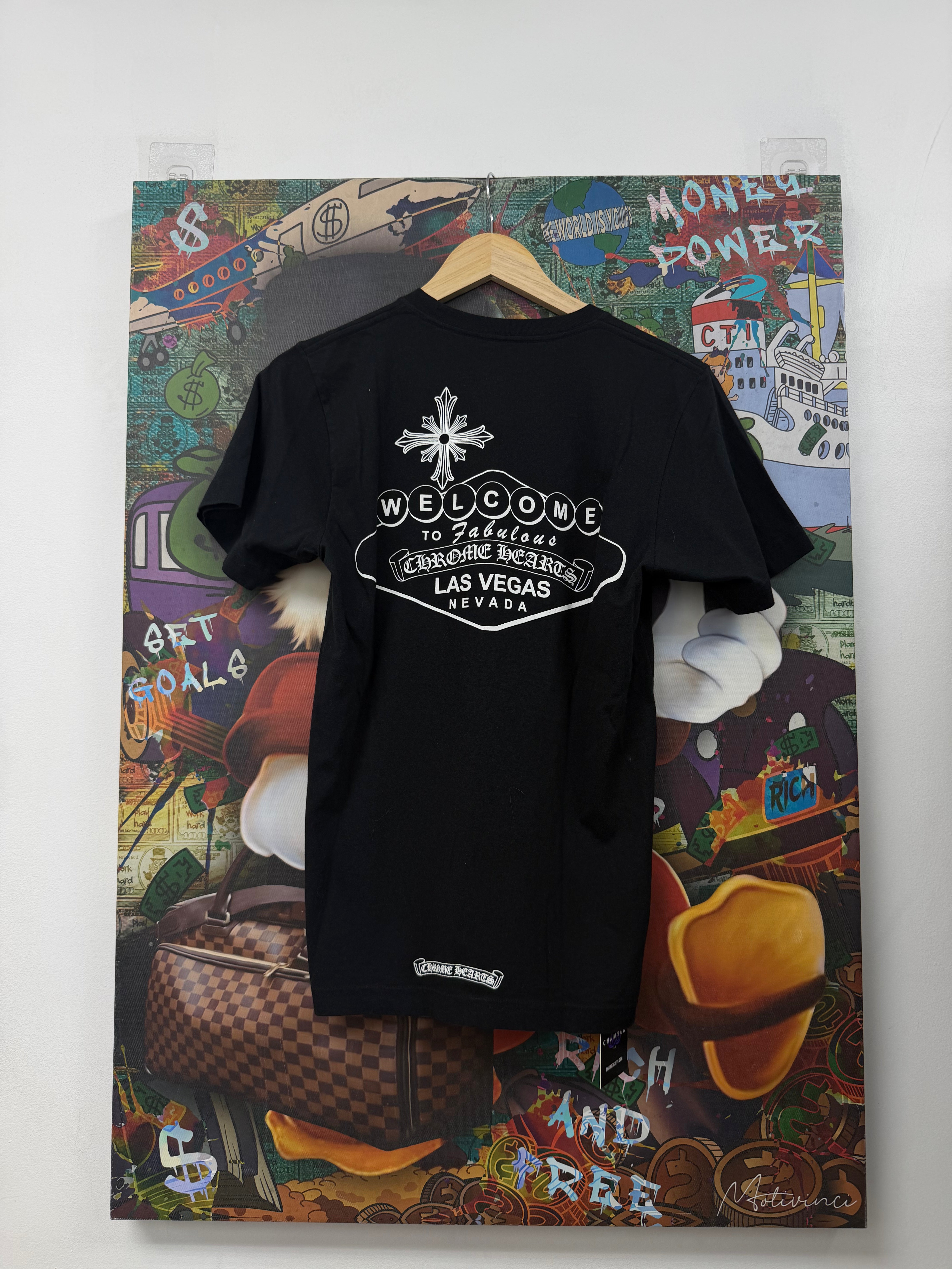 Chrome Hearts Black White Welcome To Las Vegas Tee