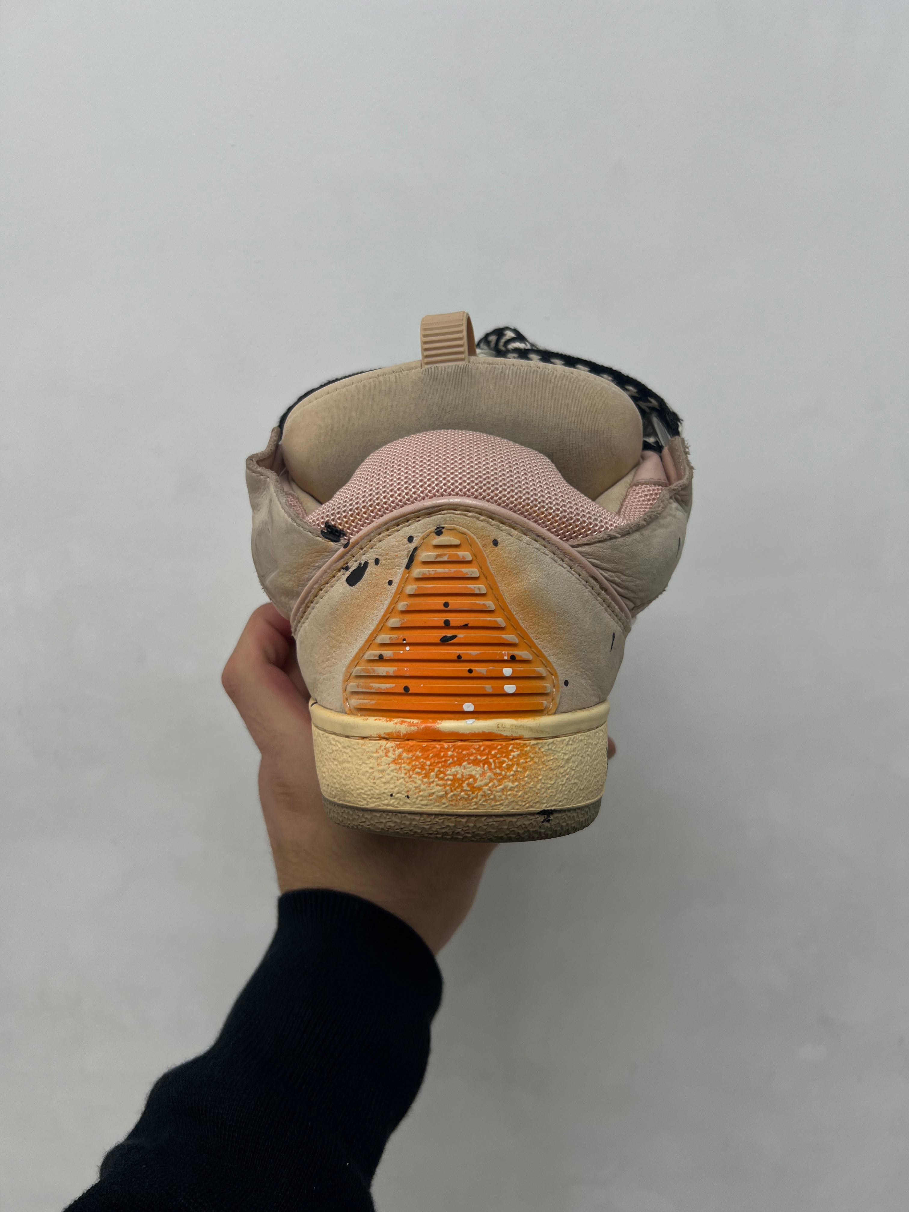 Lanvin Gallery Dept Pink Splatter Curb Sneakers
