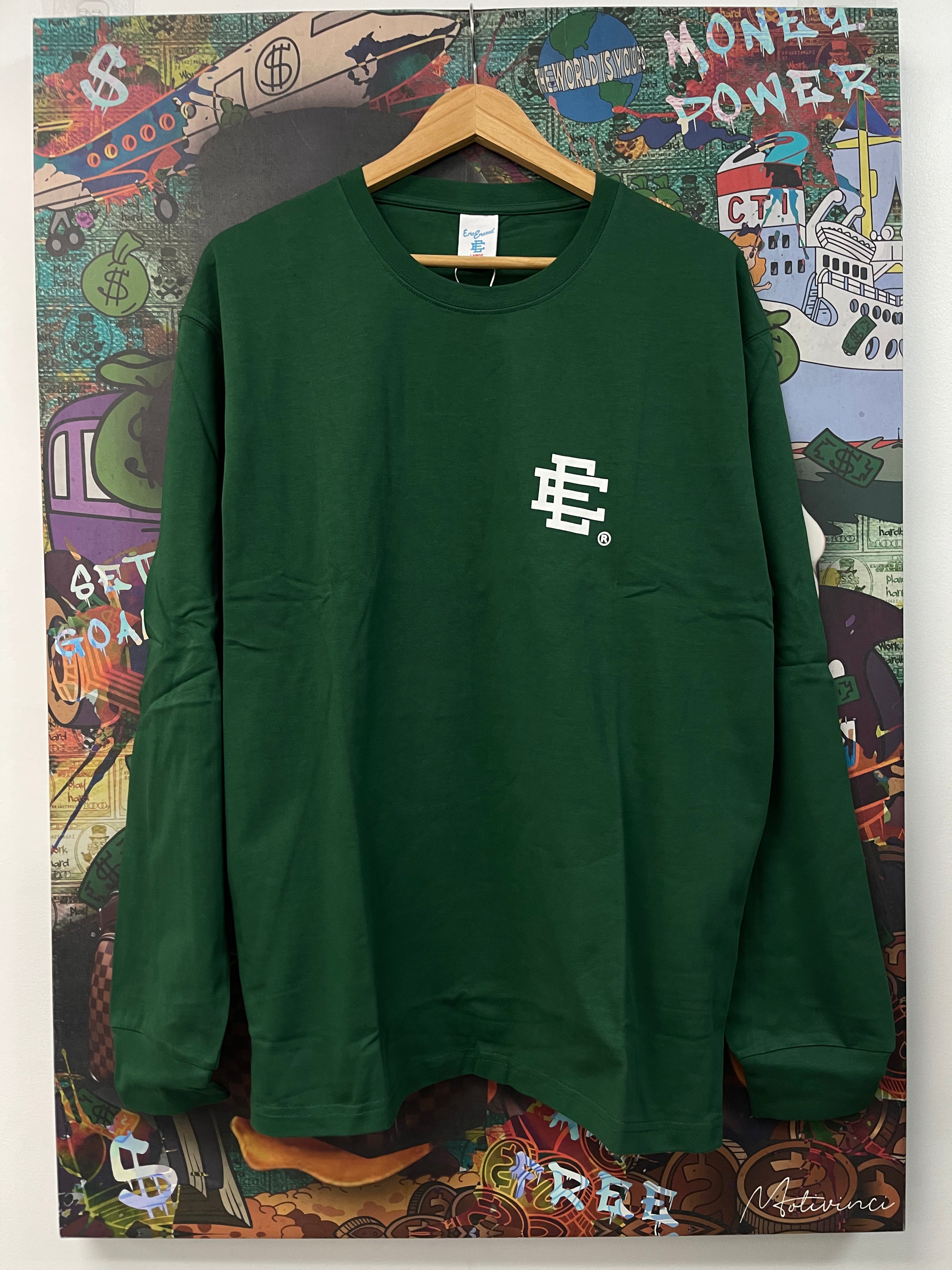 Eric Emanuel Green White Long Sleeve