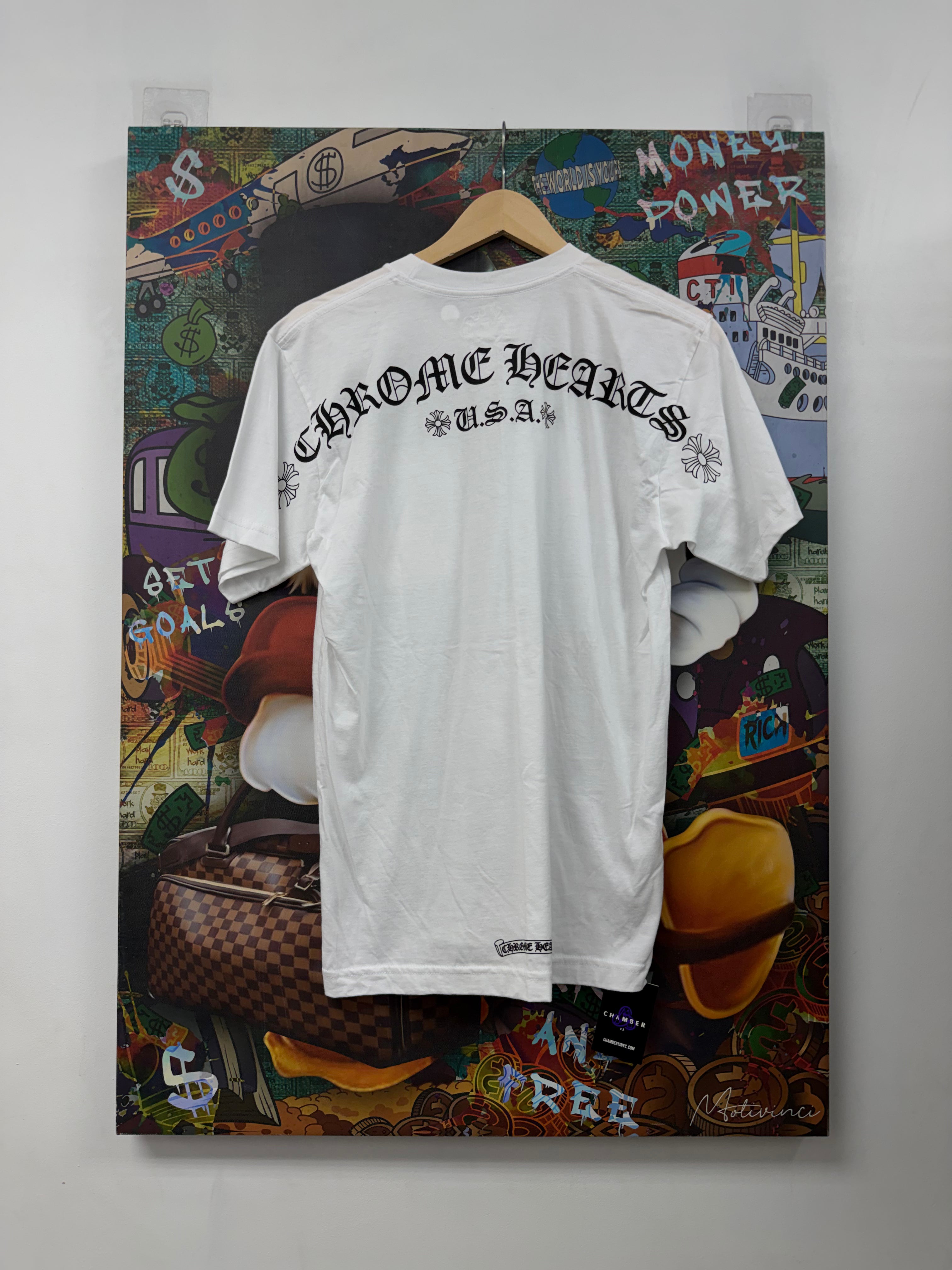 Chrome Hearts White USA Shouler Tee