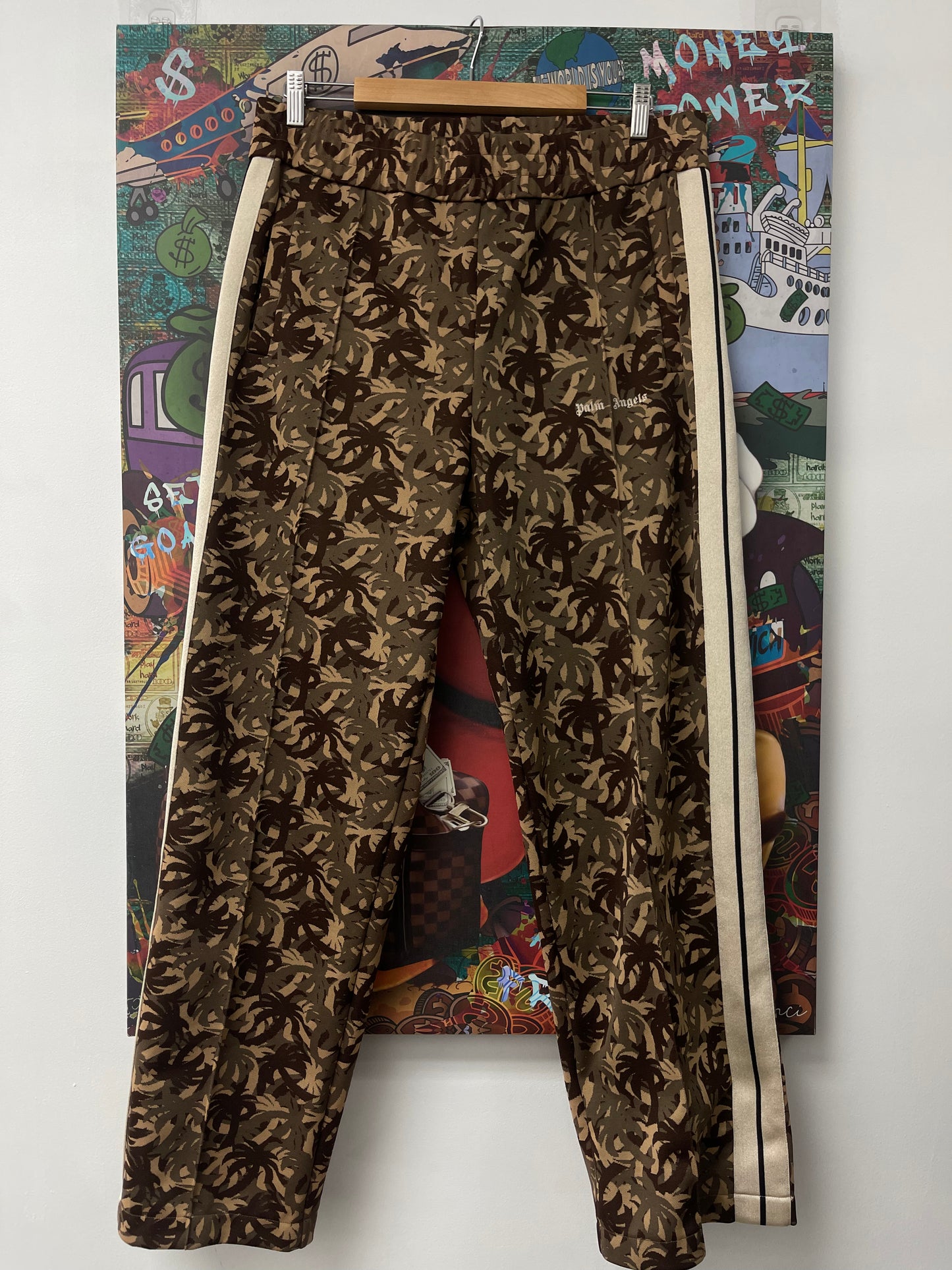 Palm Angels Brown Palm Tree Track Pants Used