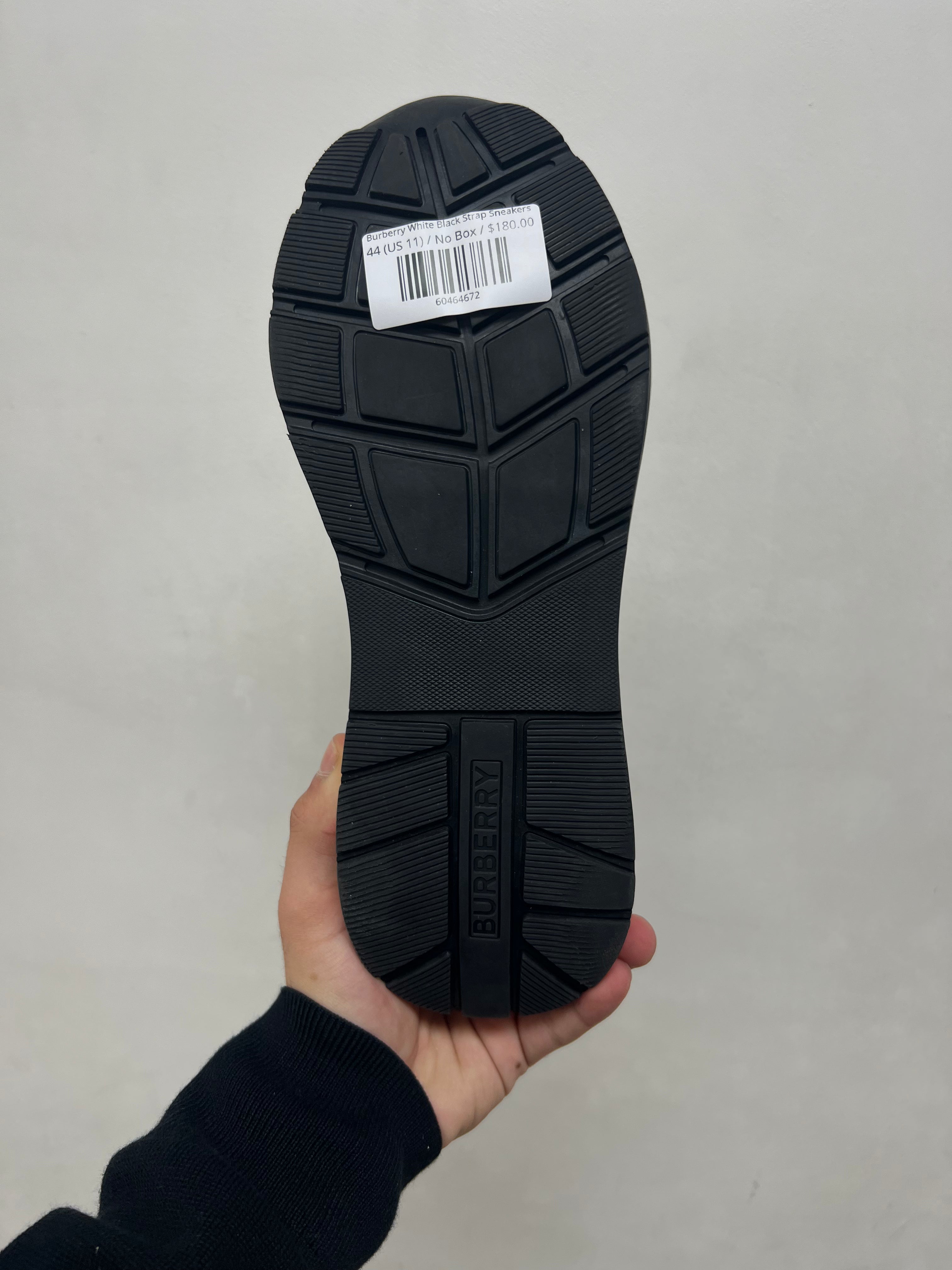 Burberry White Black Strap Sneakers