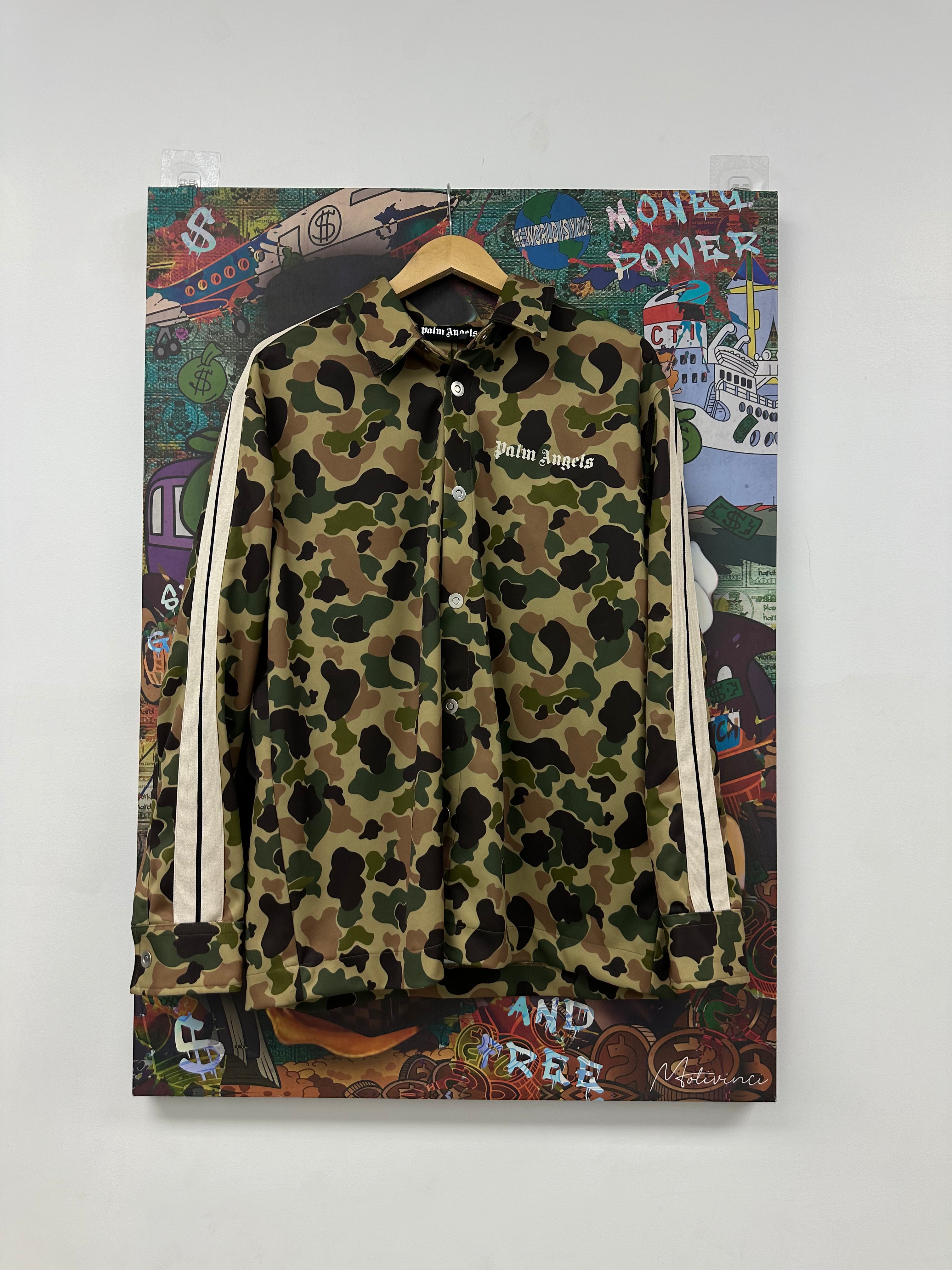 Palm Angels Camo Track Jacket Used Large N/A