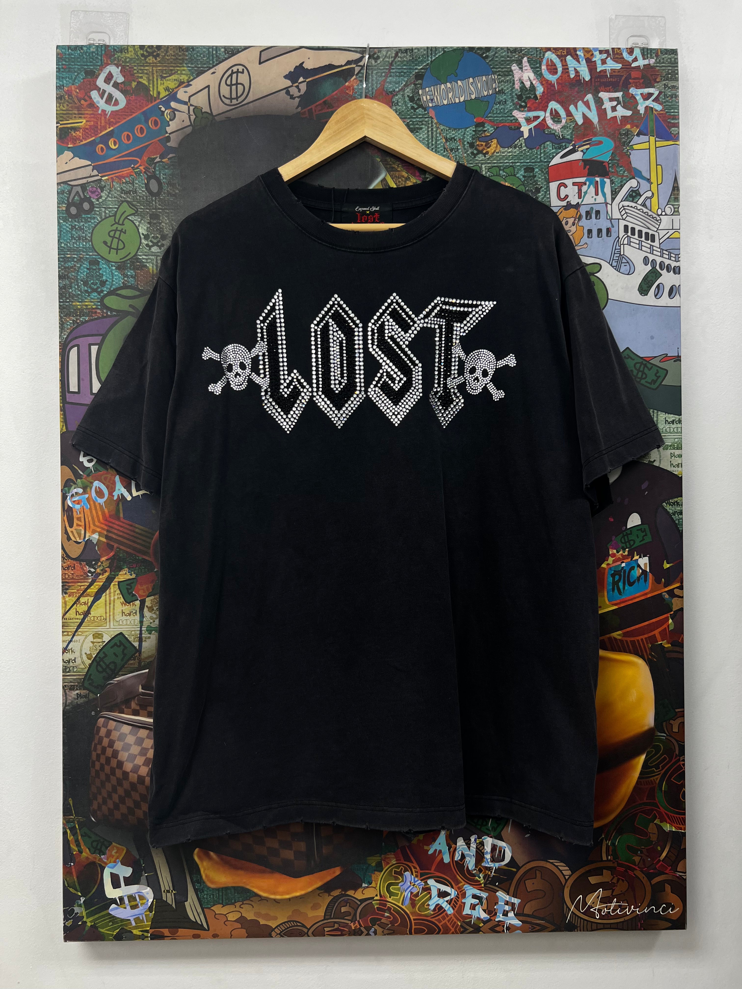 Lost Intricacy Black Rhinestone Tee