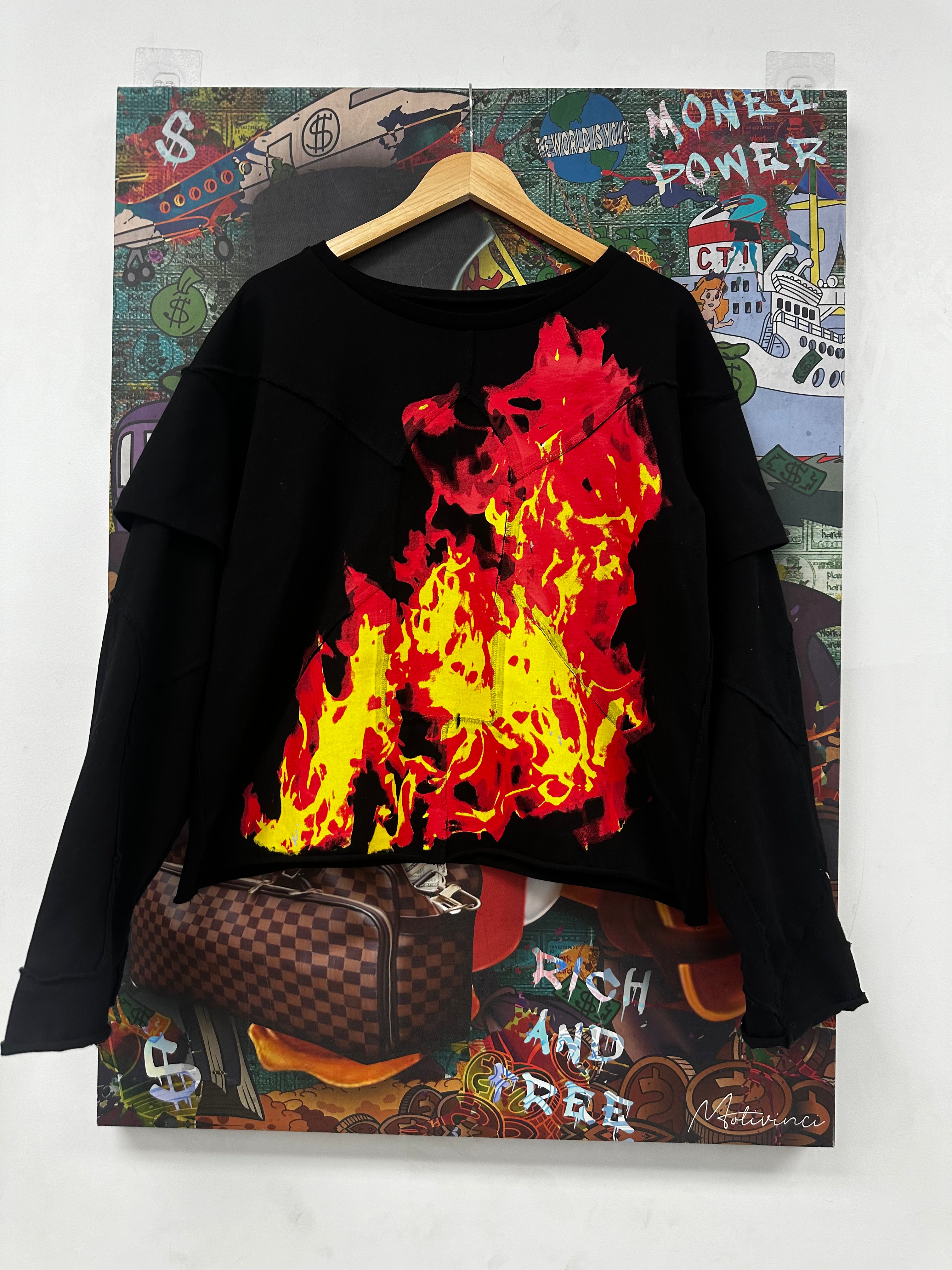 WDW Black Flames LS Used Medium