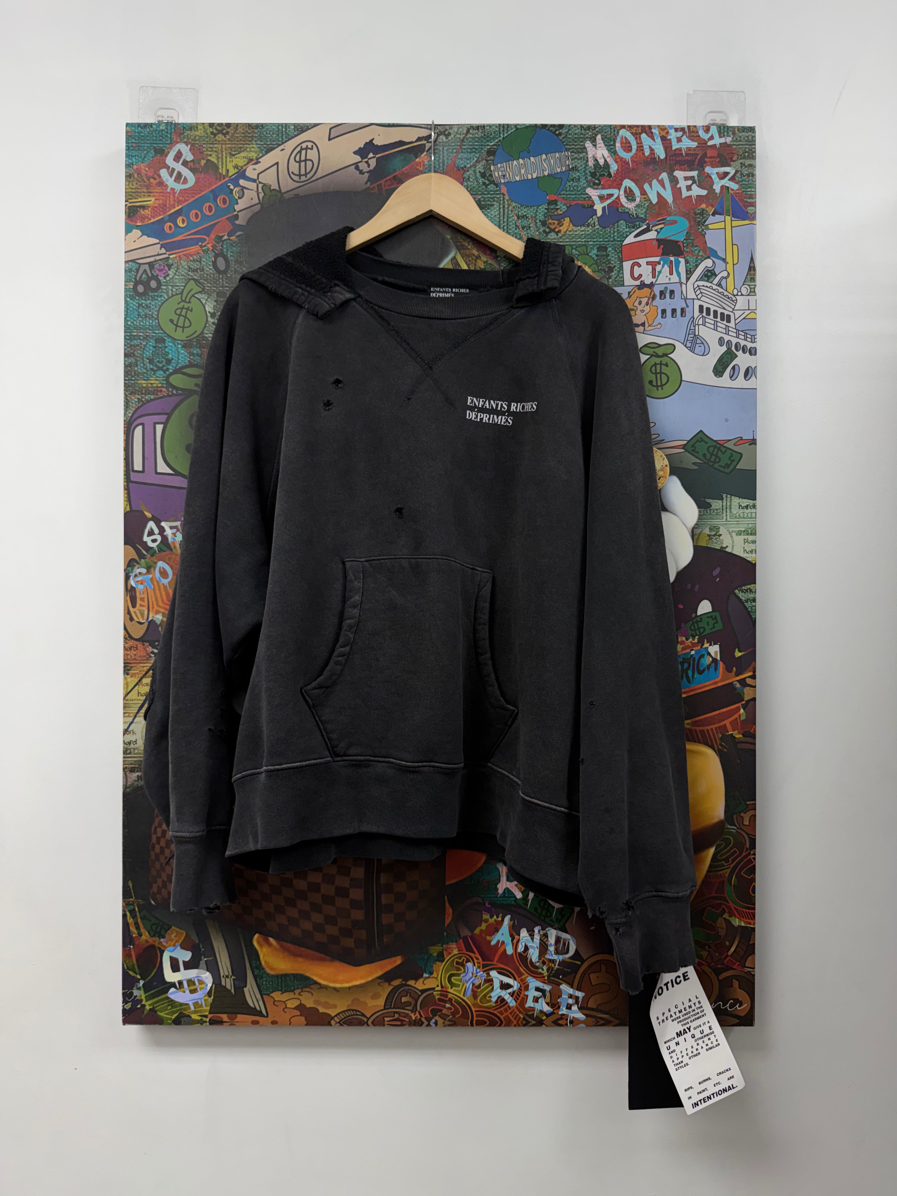 ENFANTS RICHES DÉPRIMÉS Logo Raglan Afterhood Hoodie
