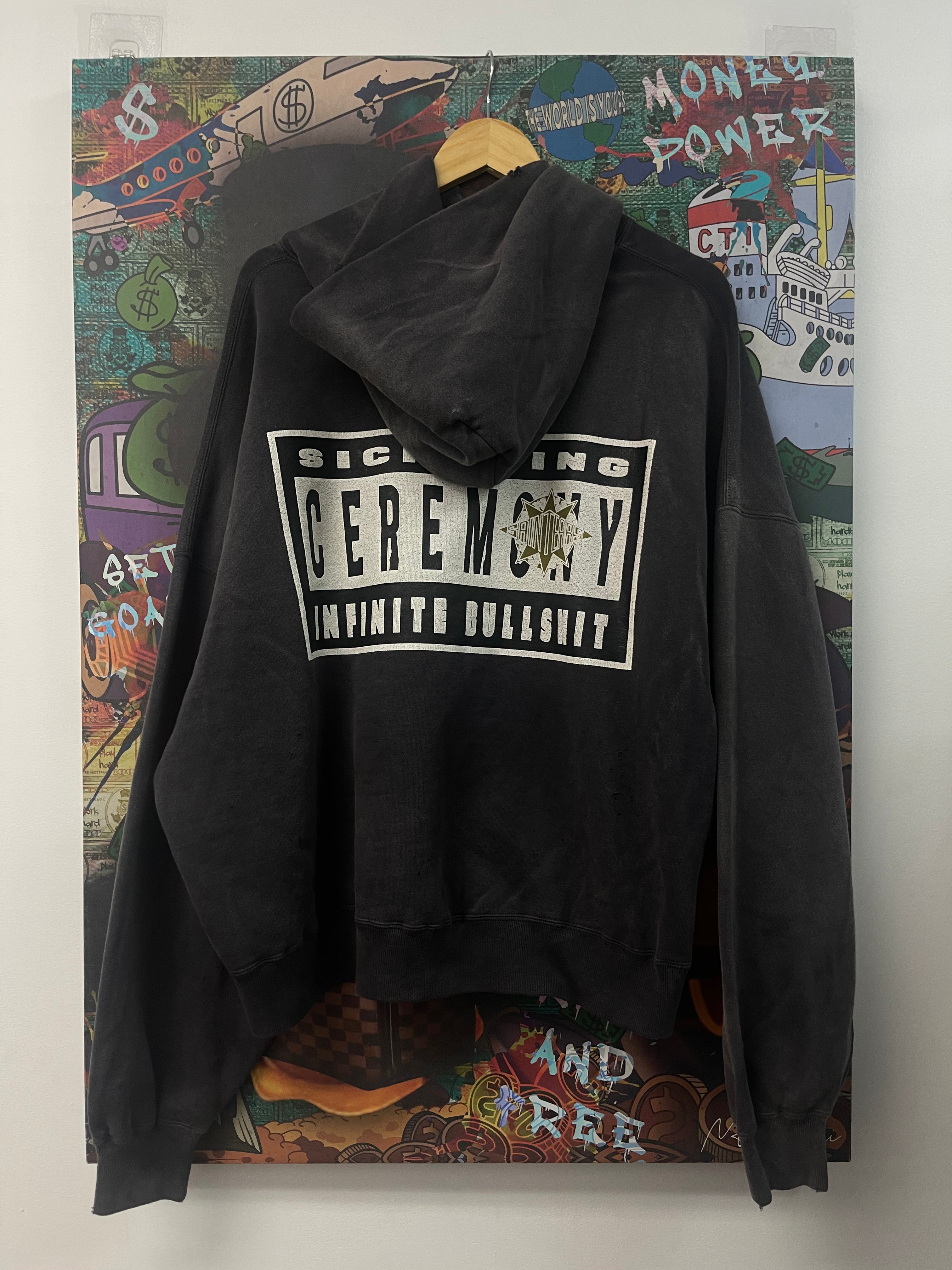 Saint Michael Black Washed Saint Tears Hoodie