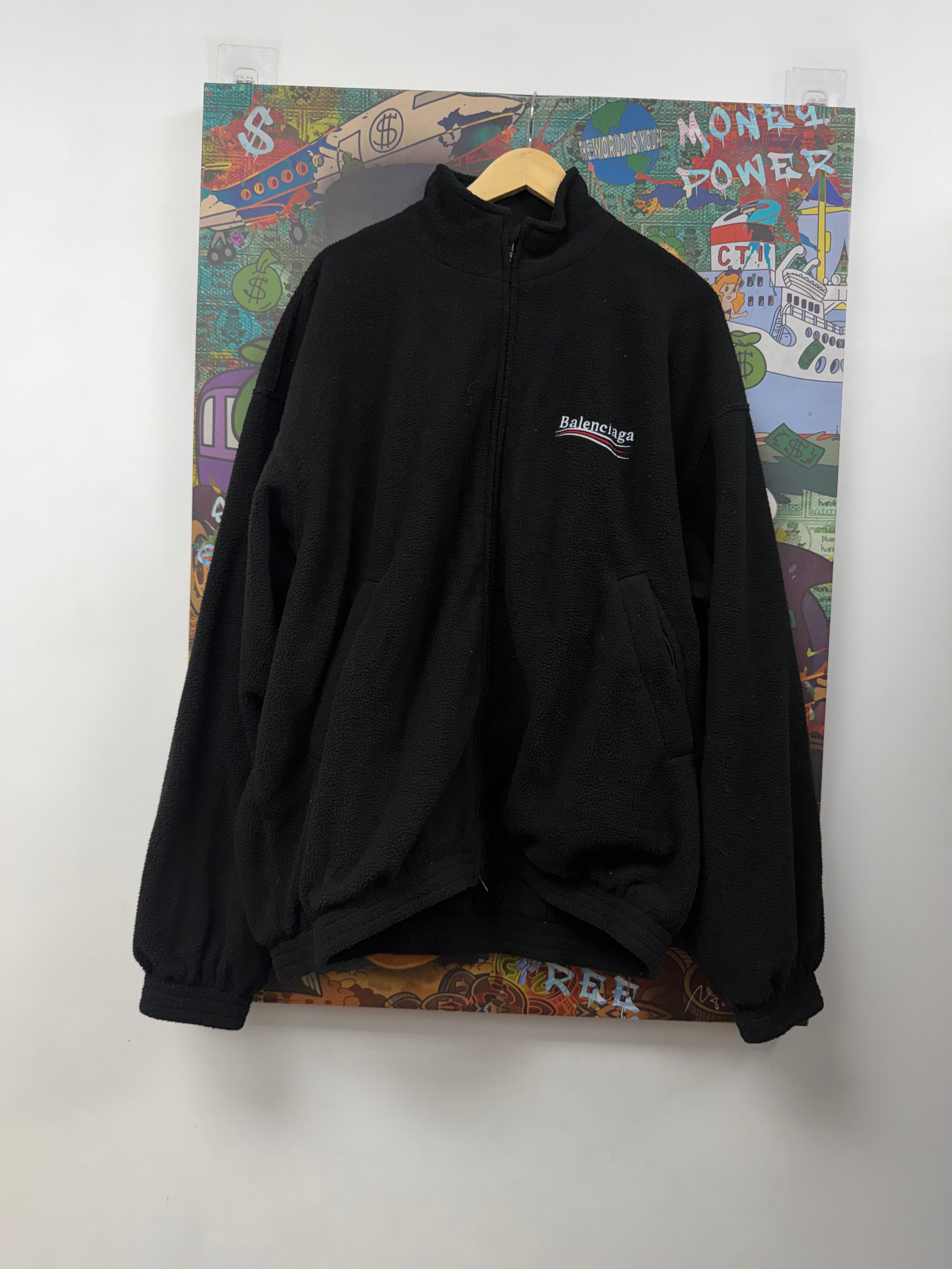 Balenciaga Black Campaign Sherpa Fleece Jacket