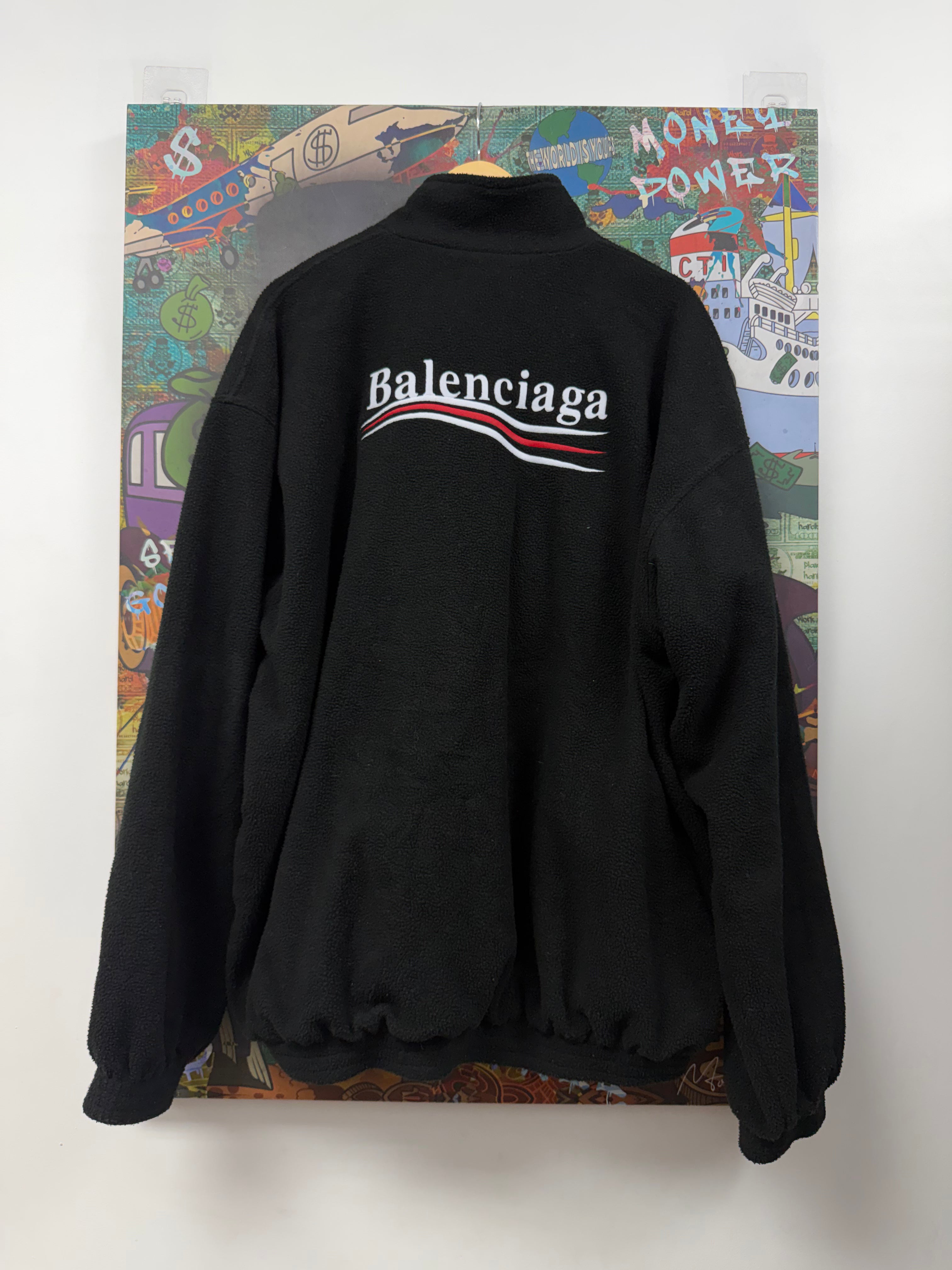 Balenciaga Black Campaign Sherpa Fleece Jacket