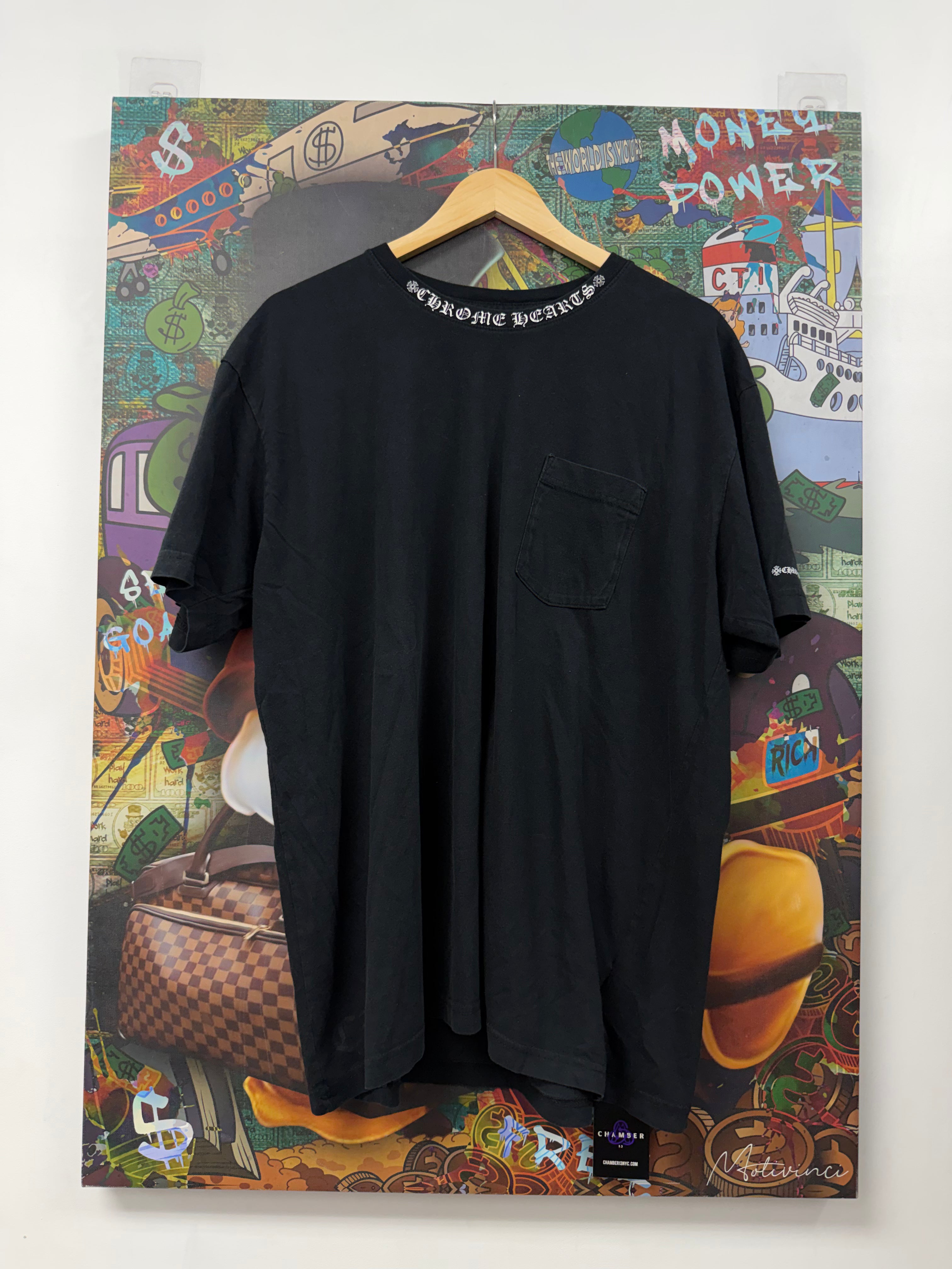 Chrome Hearts Black Neck Logo Tee