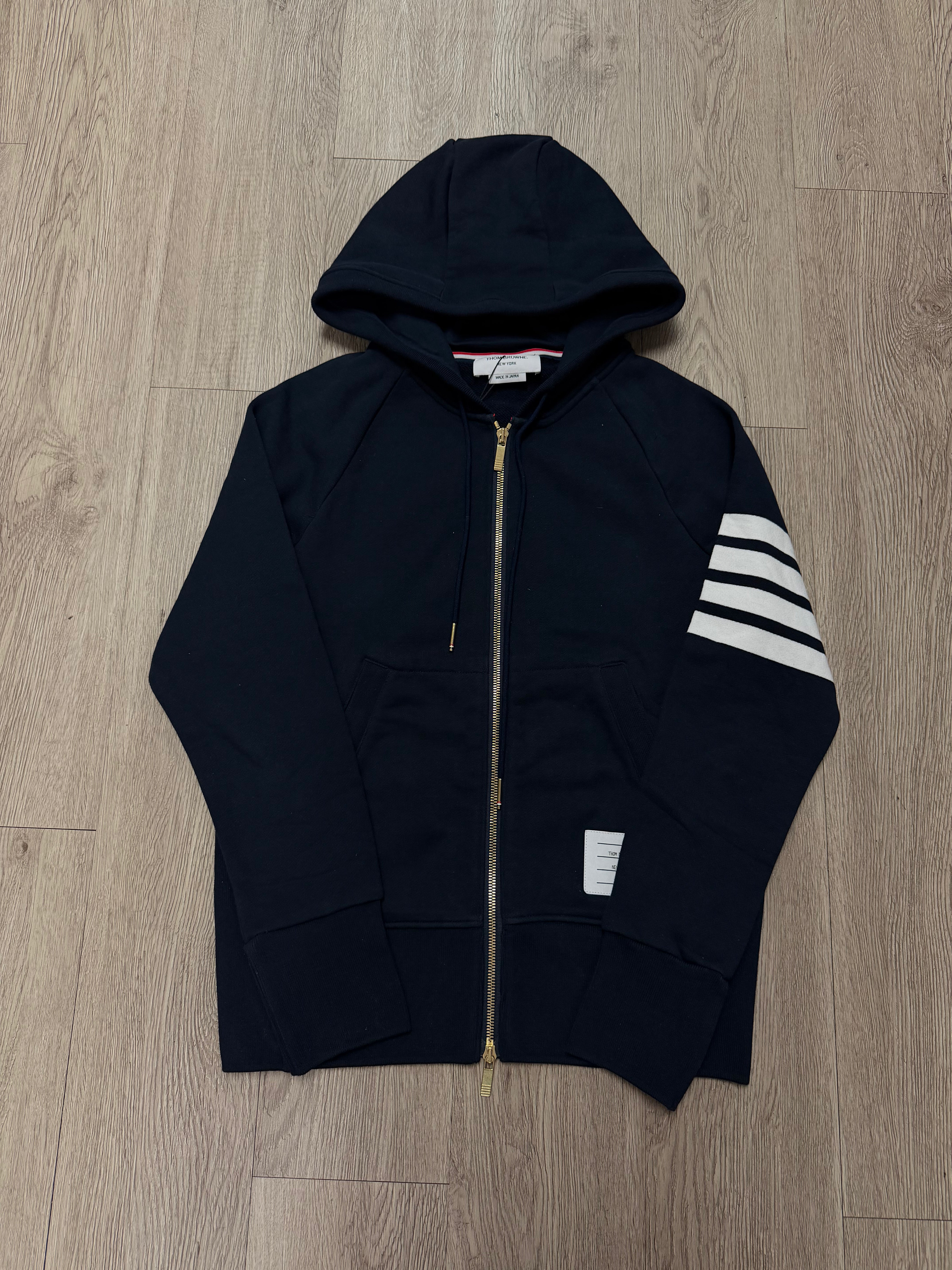 Thom Browne Navy White Bar (00) Hoodie