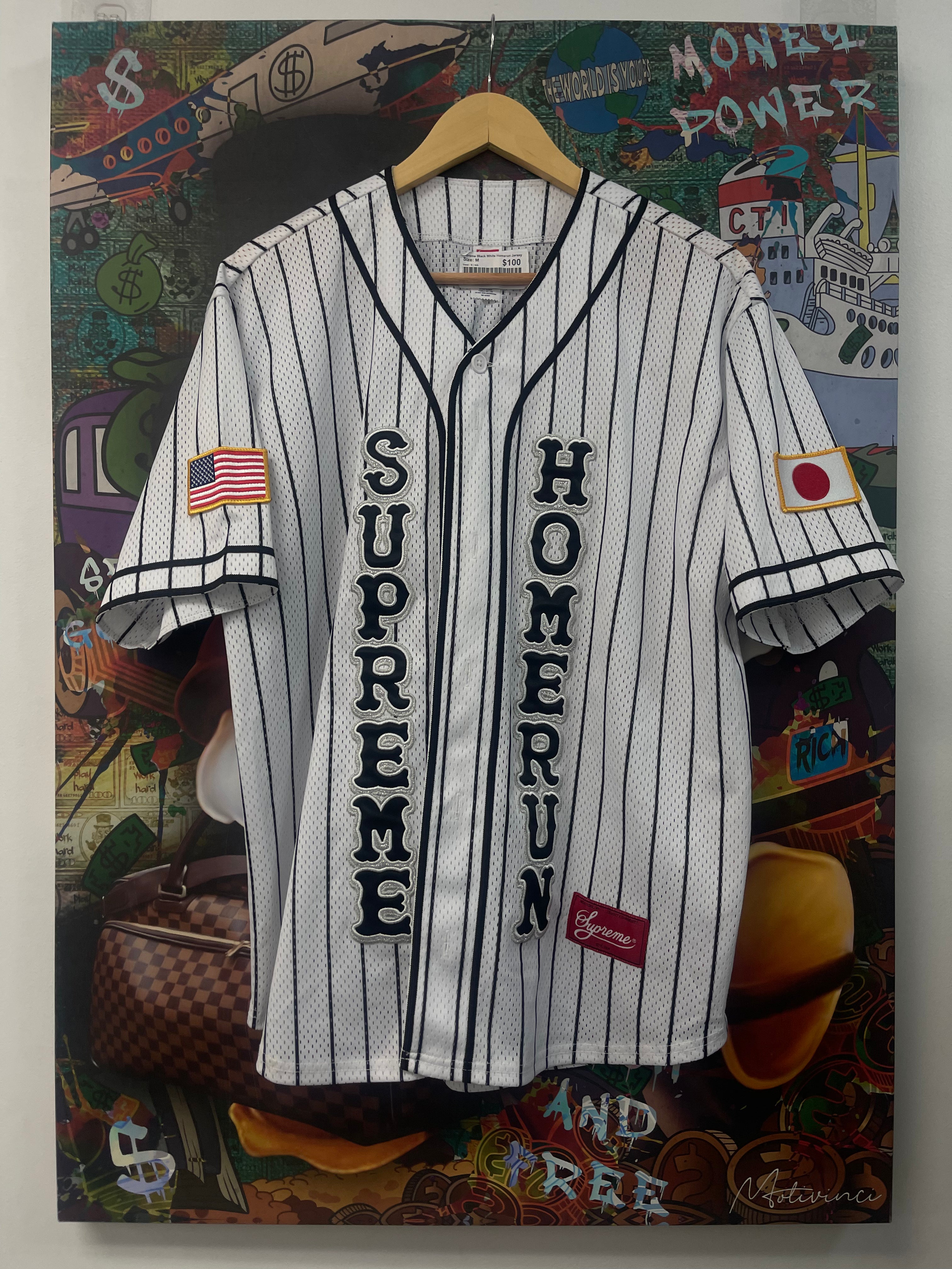 Supreme Black White Homerun Jersey