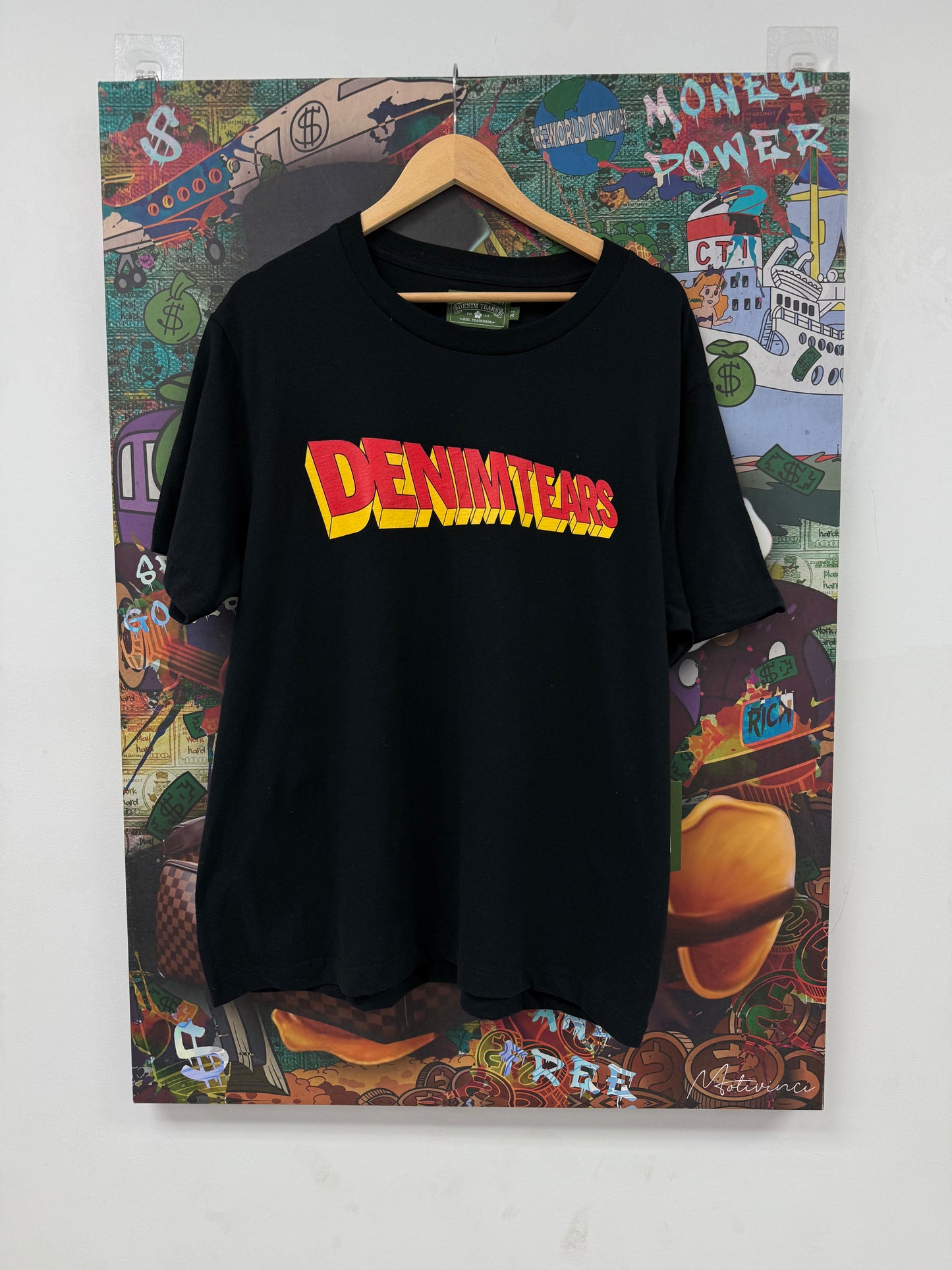 Denim Tears Black Red Tee Used XL