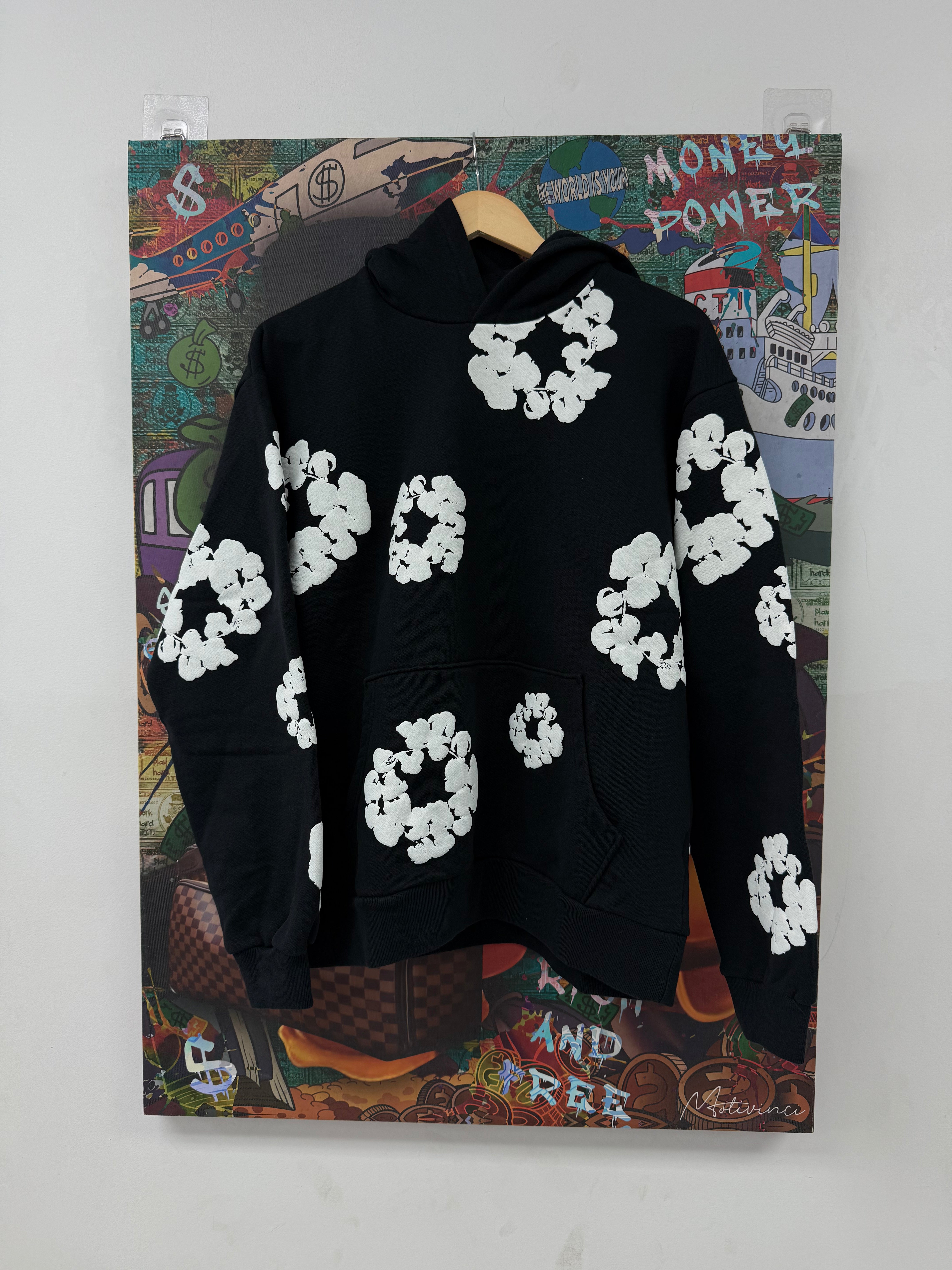 Denim Tears Cotton Wreath Black Hoodie