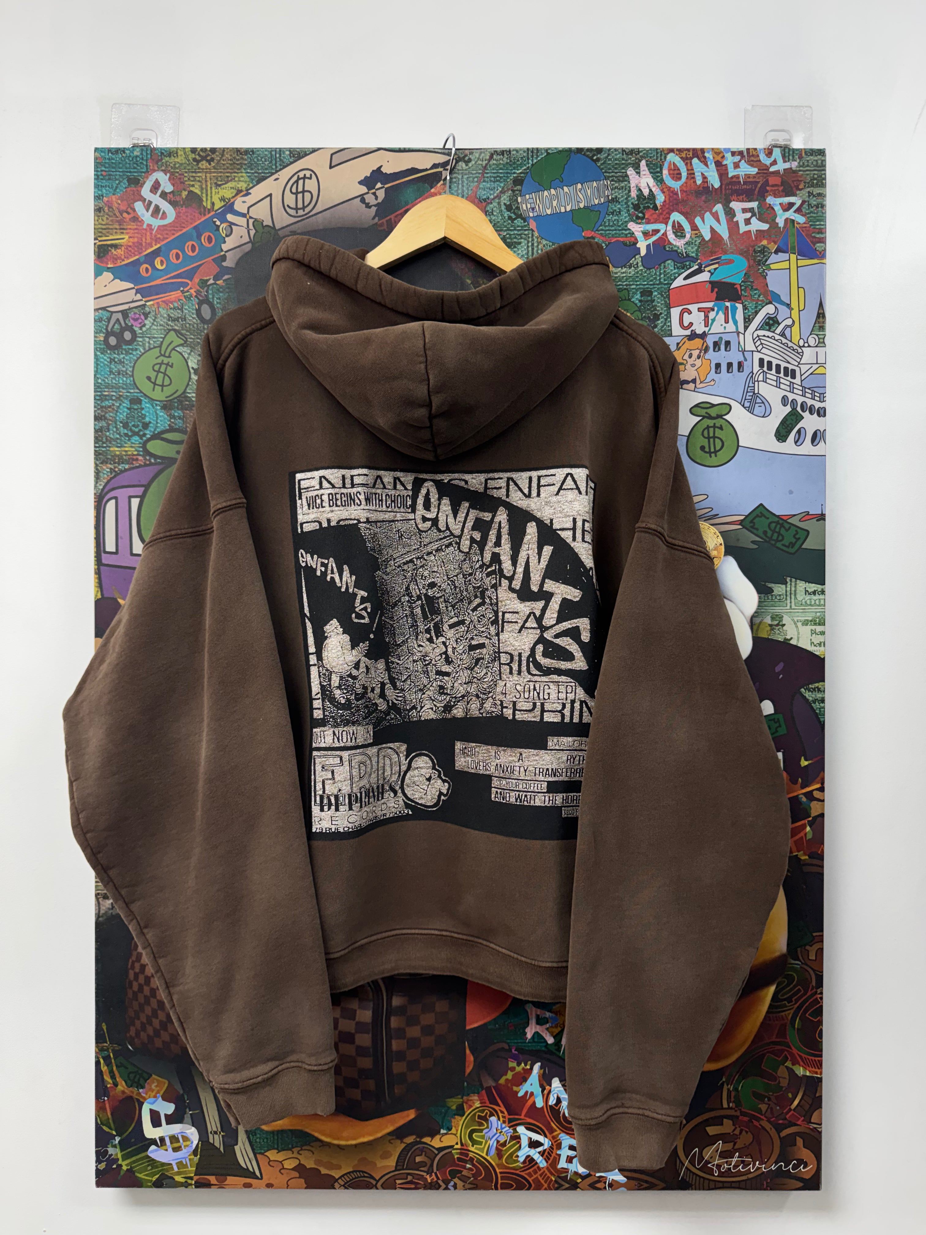 ENFANTS RICHES DÉPRIMÉS Brown Records Hoodie