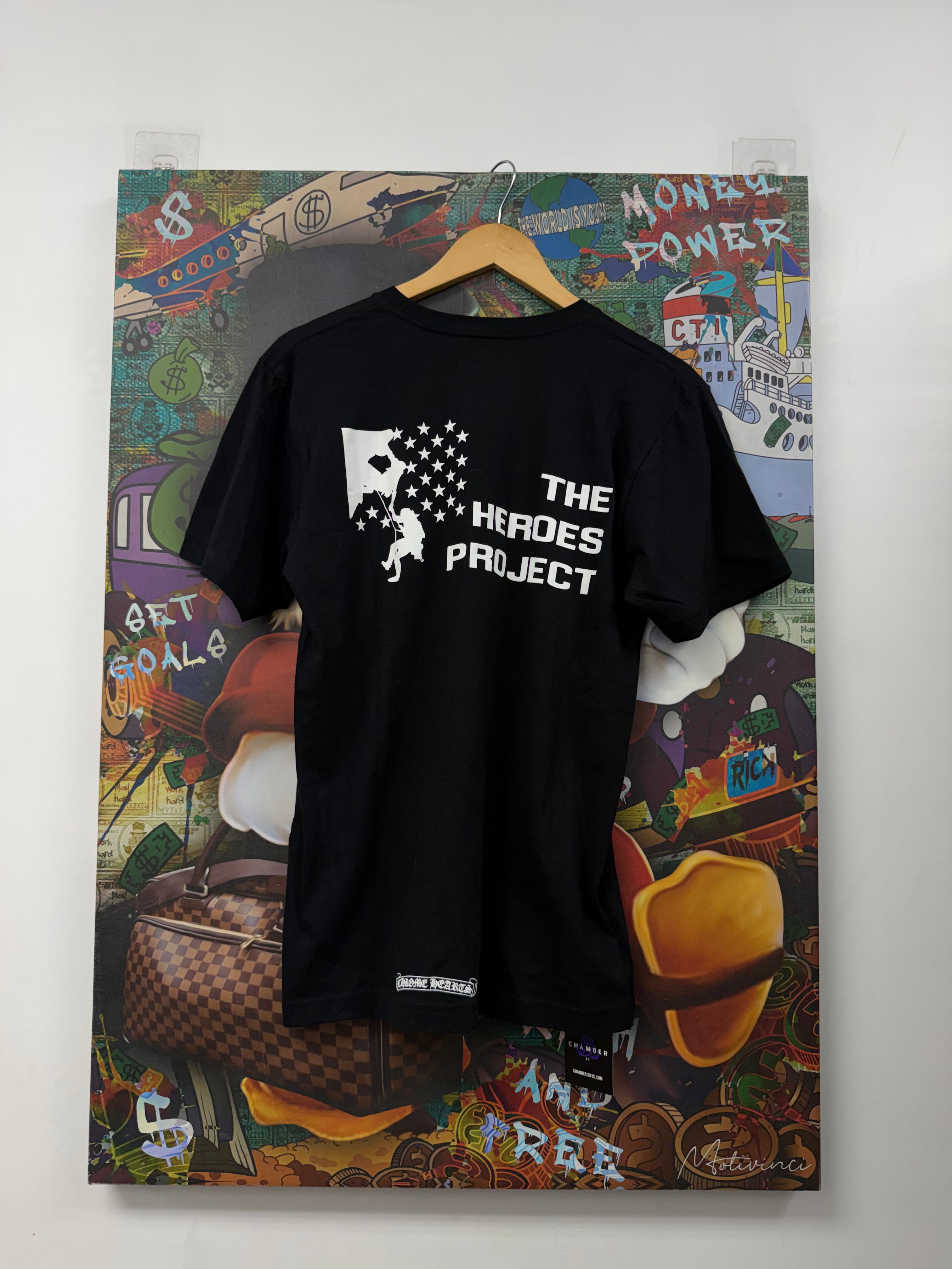 Chrome Hearts Black The Heroes Project Horseshoe Tee