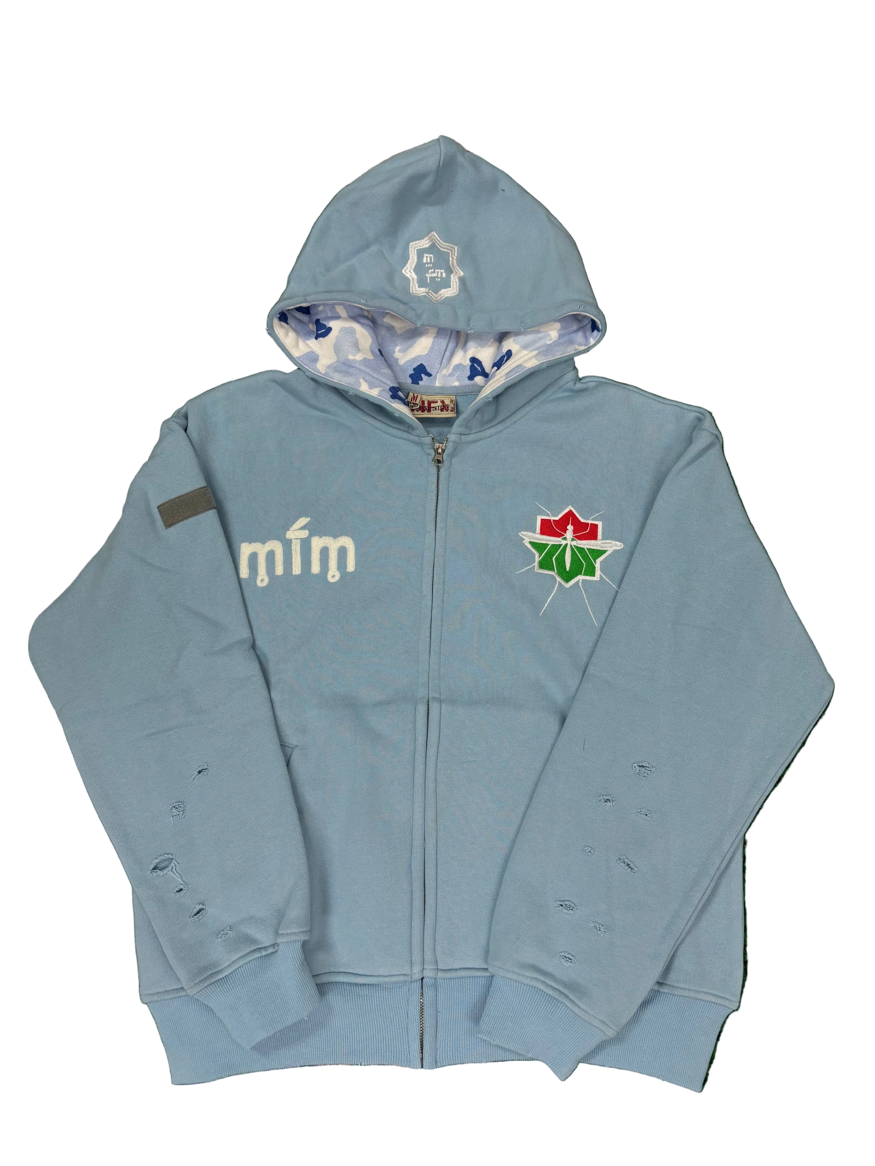 Murder.FM 'Special Ops' Baby Blue Zip Up Hoodie