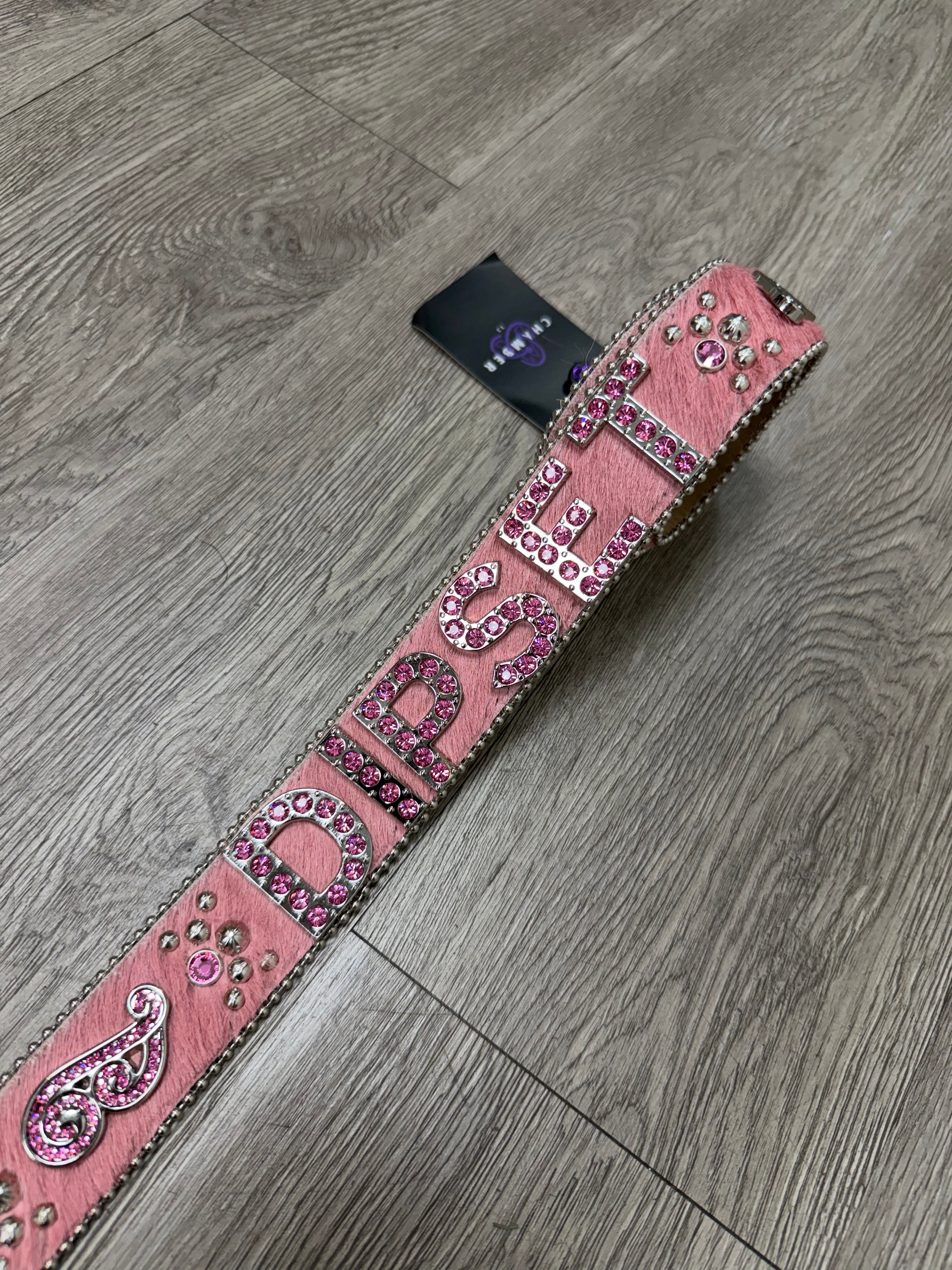 BB Simon Pink Fur Dipset Belt