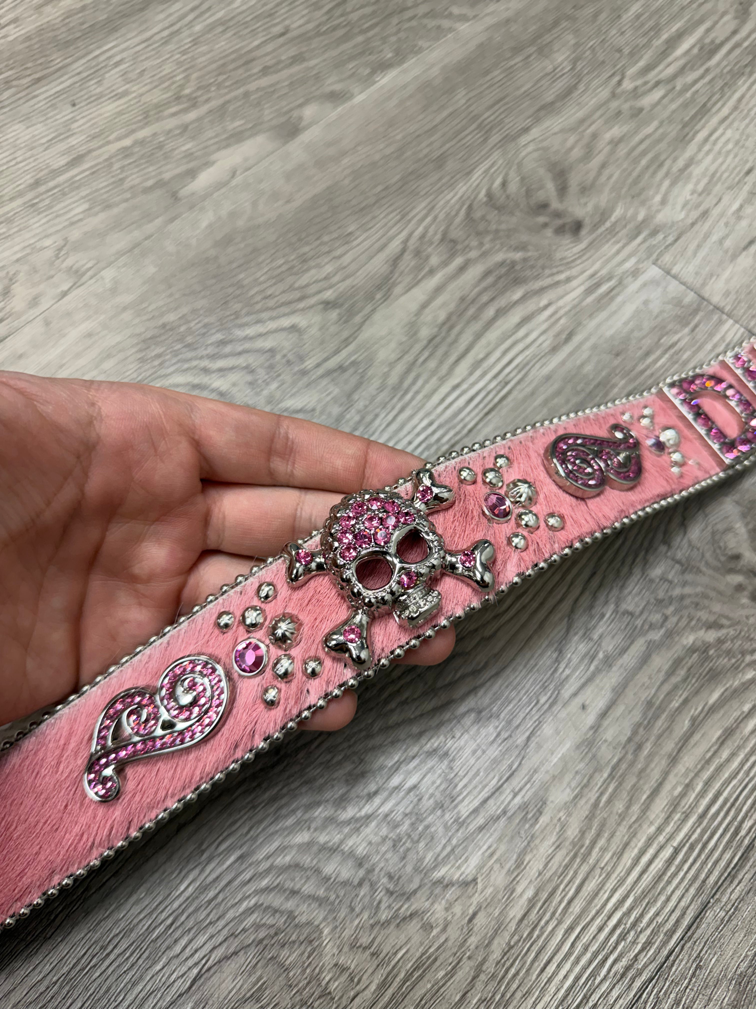 BB Simon Pink Fur Dipset Belt
