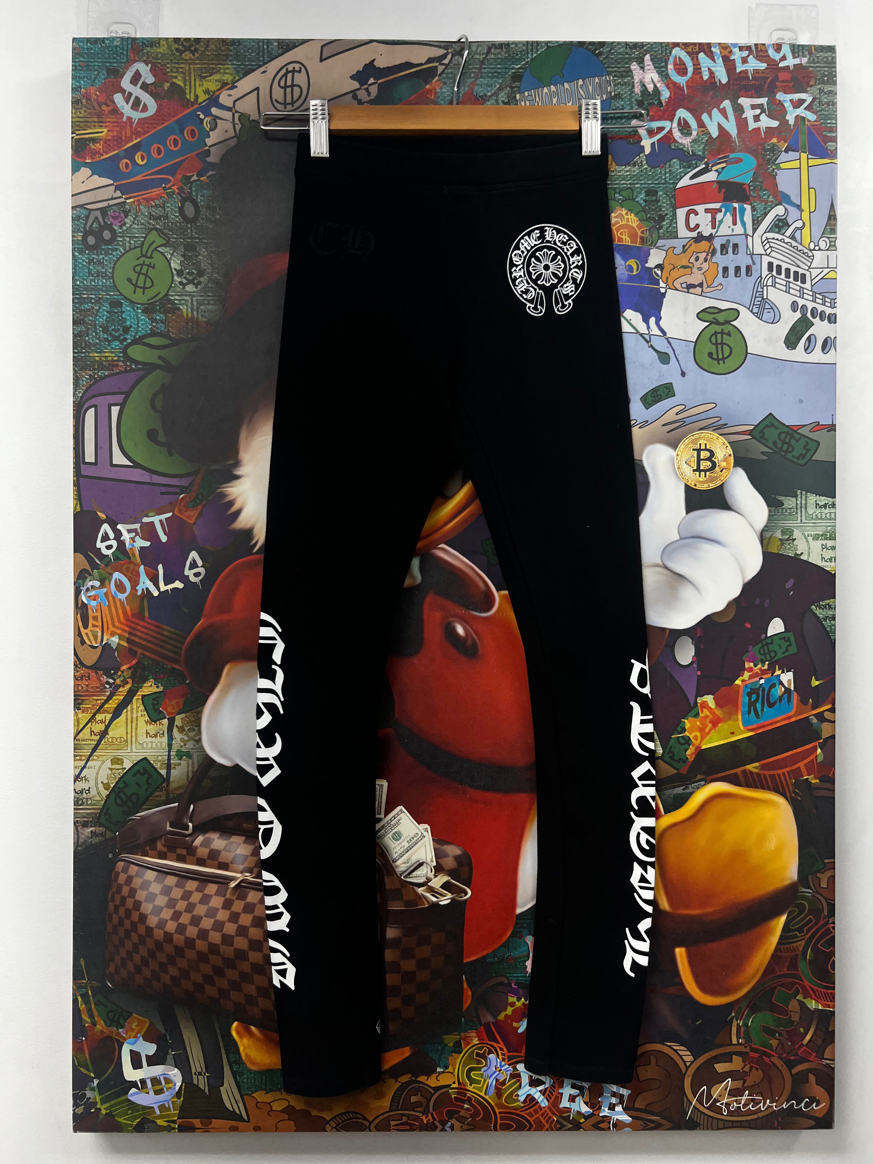 Chrome Hearts Black Horseshoe (Heavy) Leggings