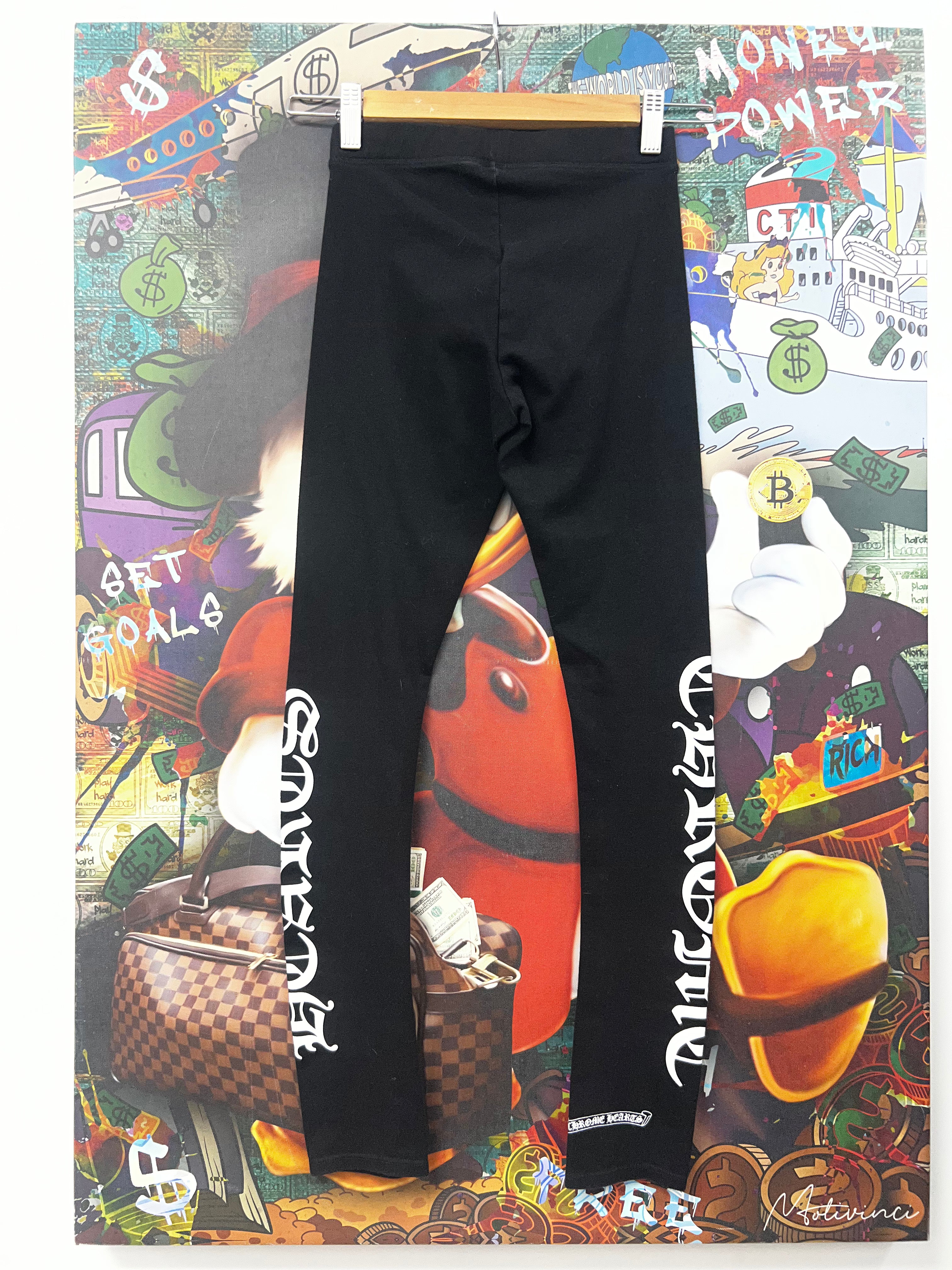 Chrome Hearts Black Horseshoe (Heavy) Leggings