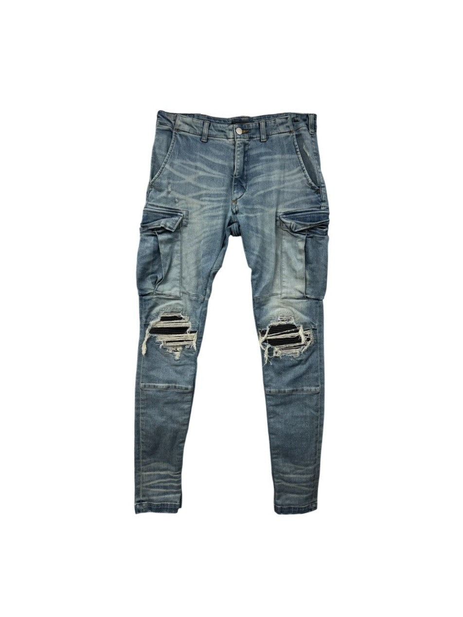 Amiri MX1 Cargo Light Wash Jeans