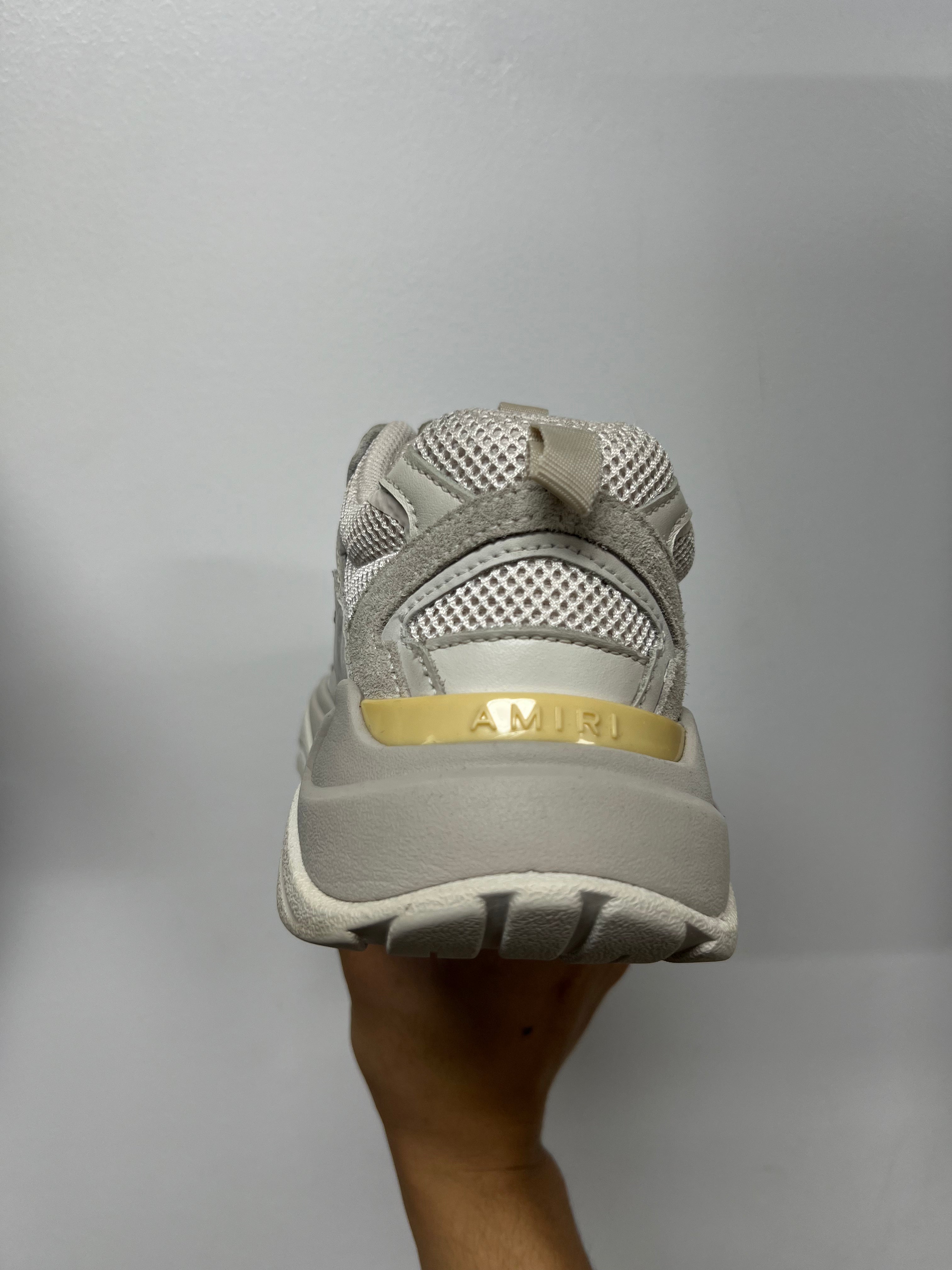 Amiri Stone Grey Bone Runner Sneakers