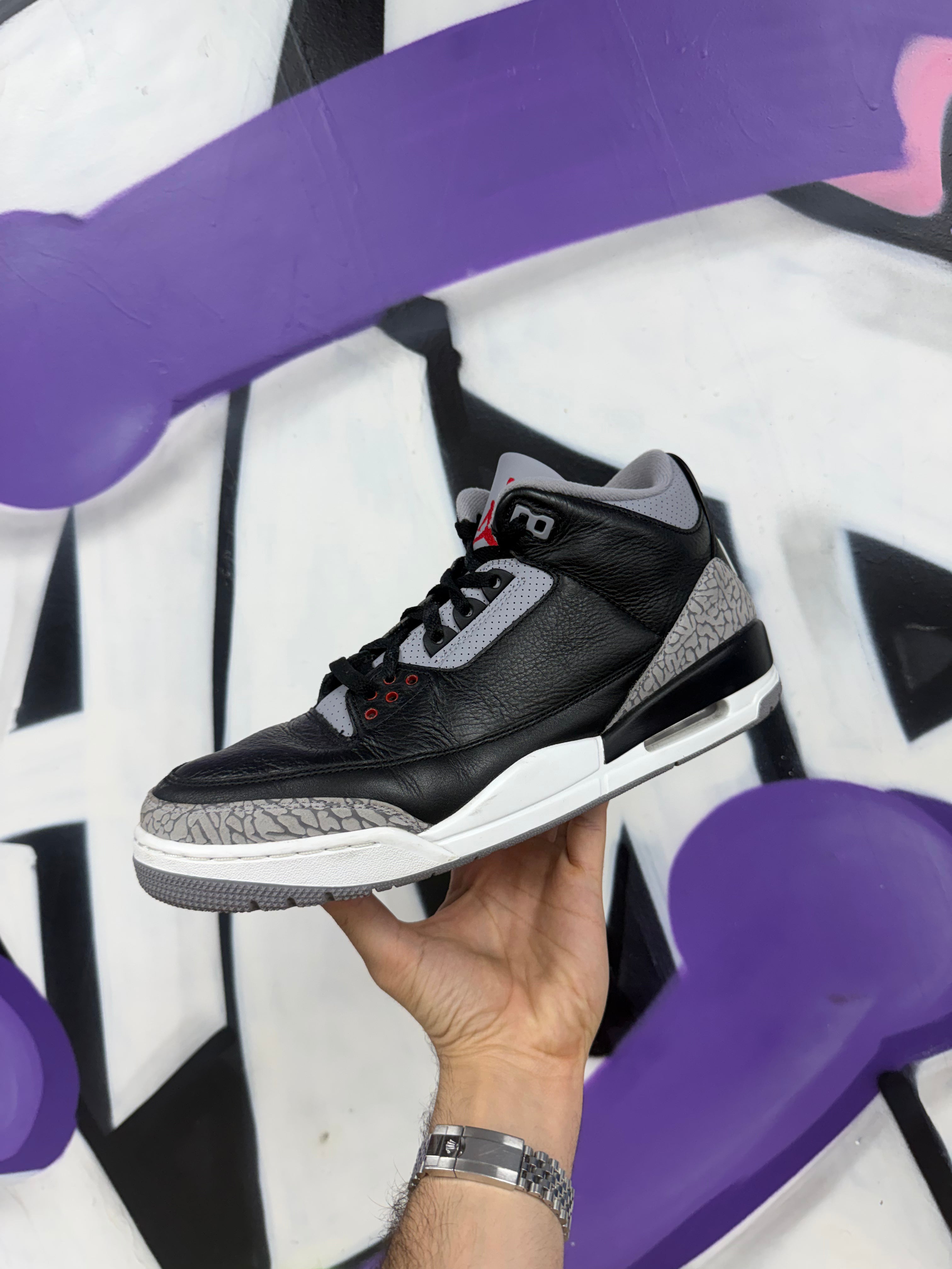 Jordan 3 Black Cement Sneakers
