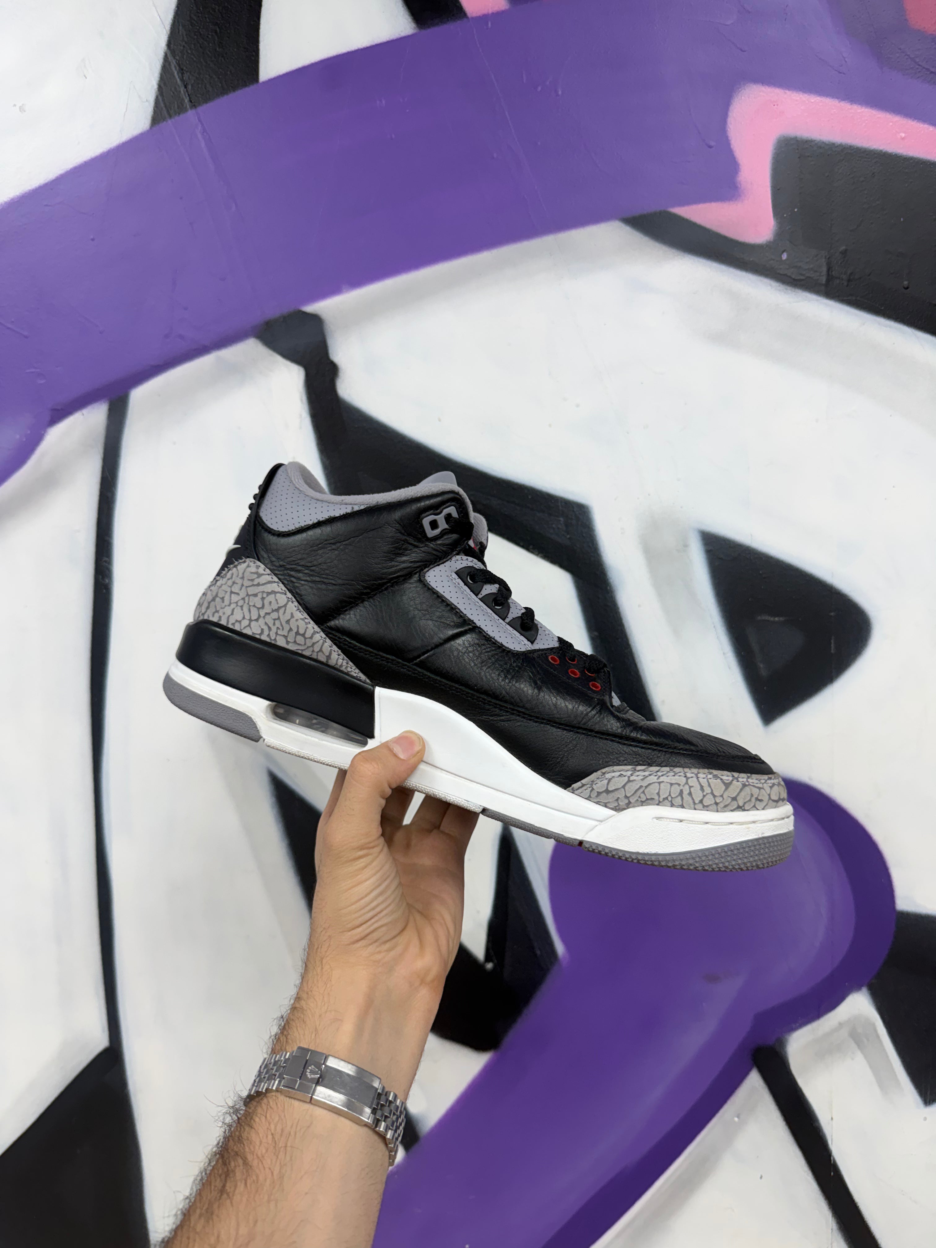 Jordan 3 Black Cement Sneakers