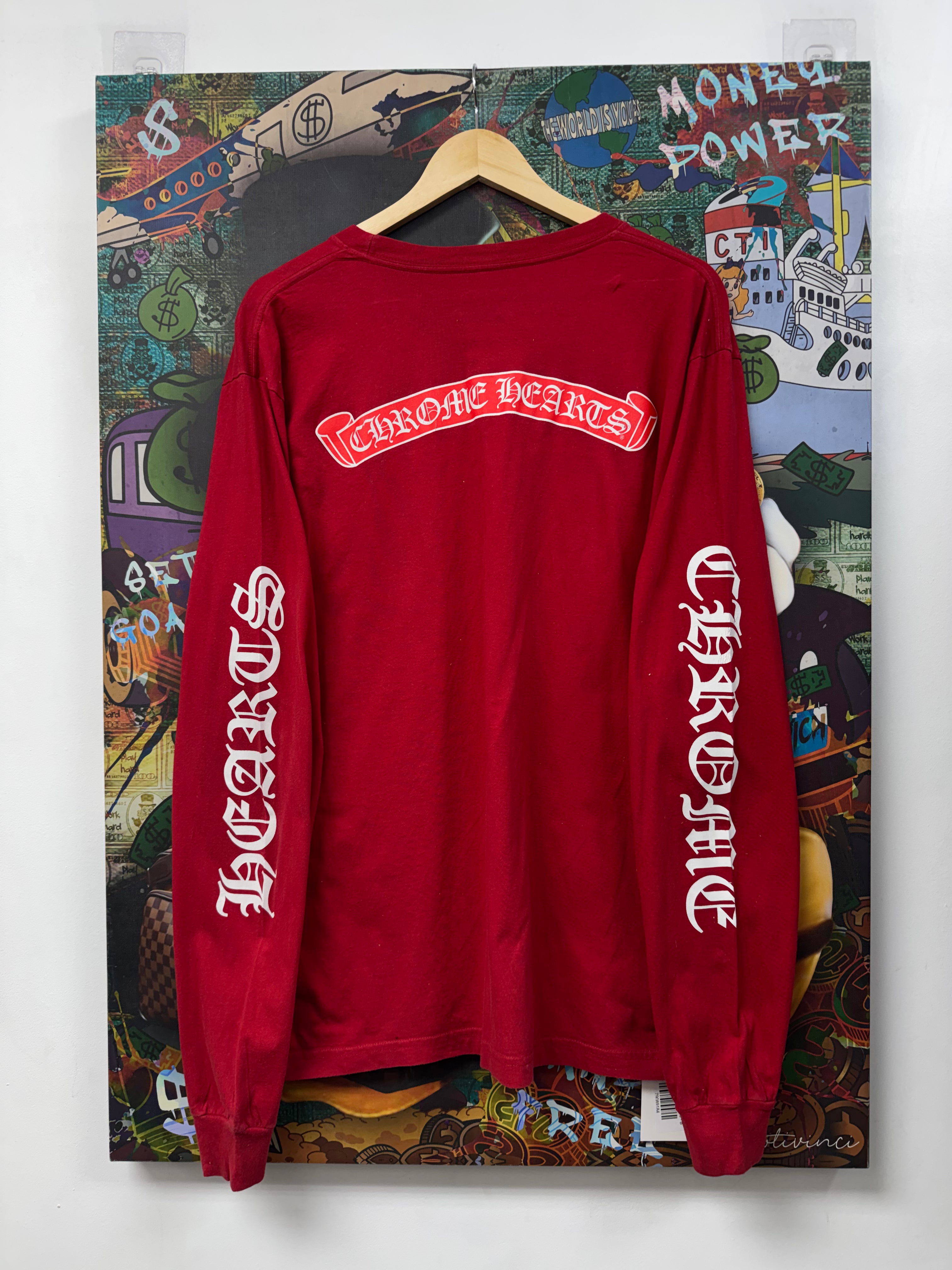 Chrome Hearts Red White Horseshoe Long Sleeve