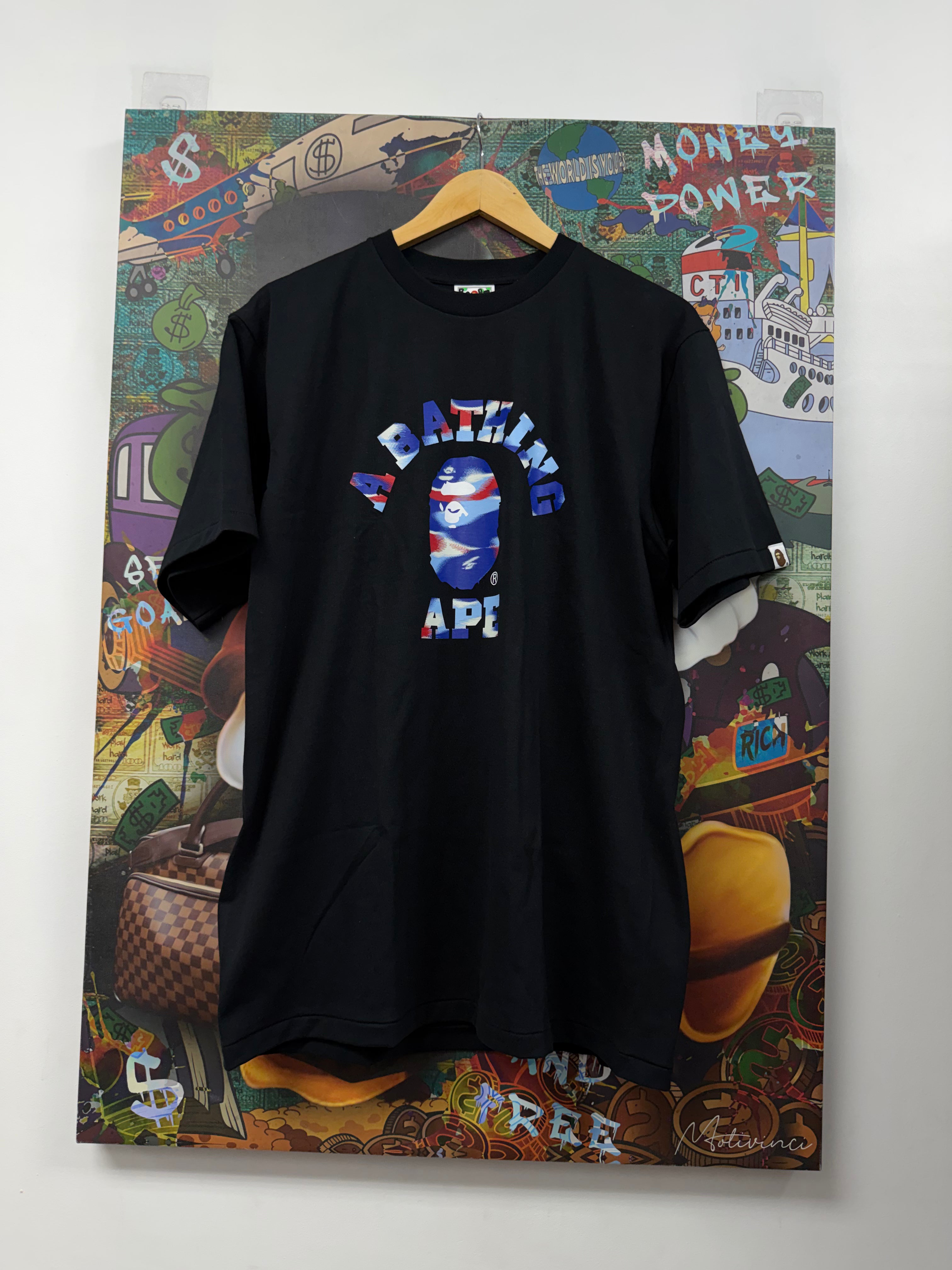 Bape Blue Red Tie Dye ABA Tee