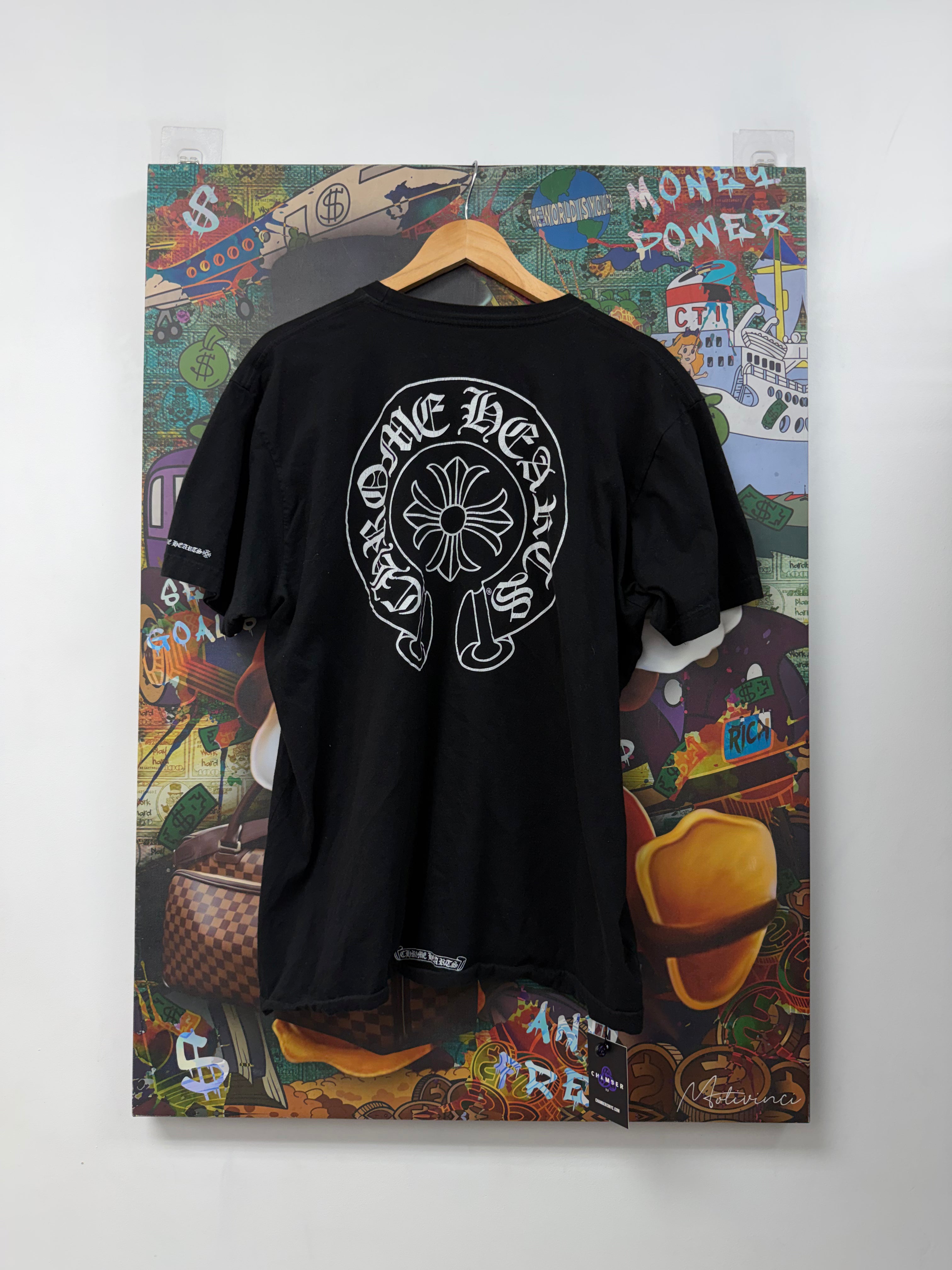 Chrome Hearts Black Horseshoe Plain Tee