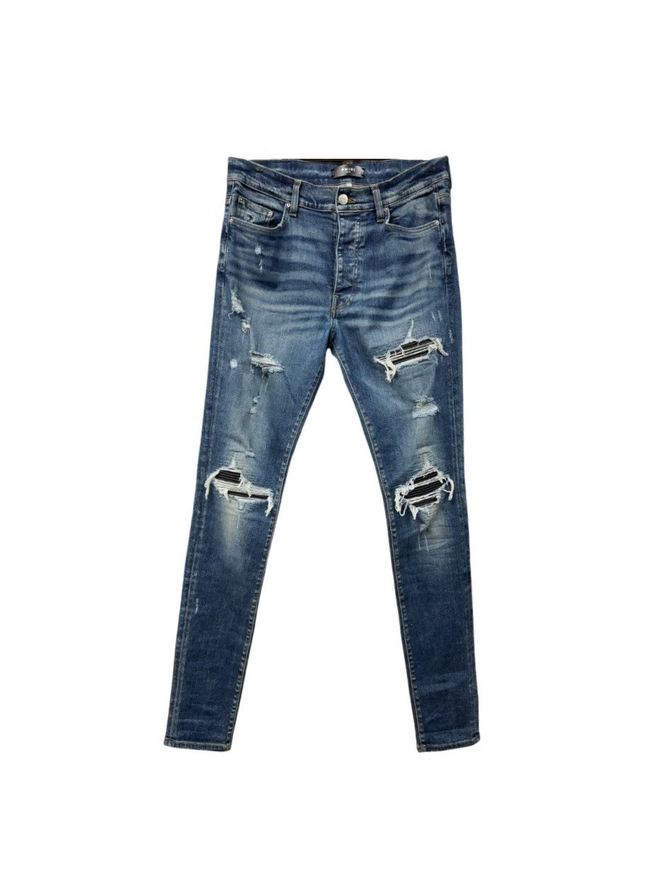Amiri MX1 Patch Dark Wash & Black Jeans
