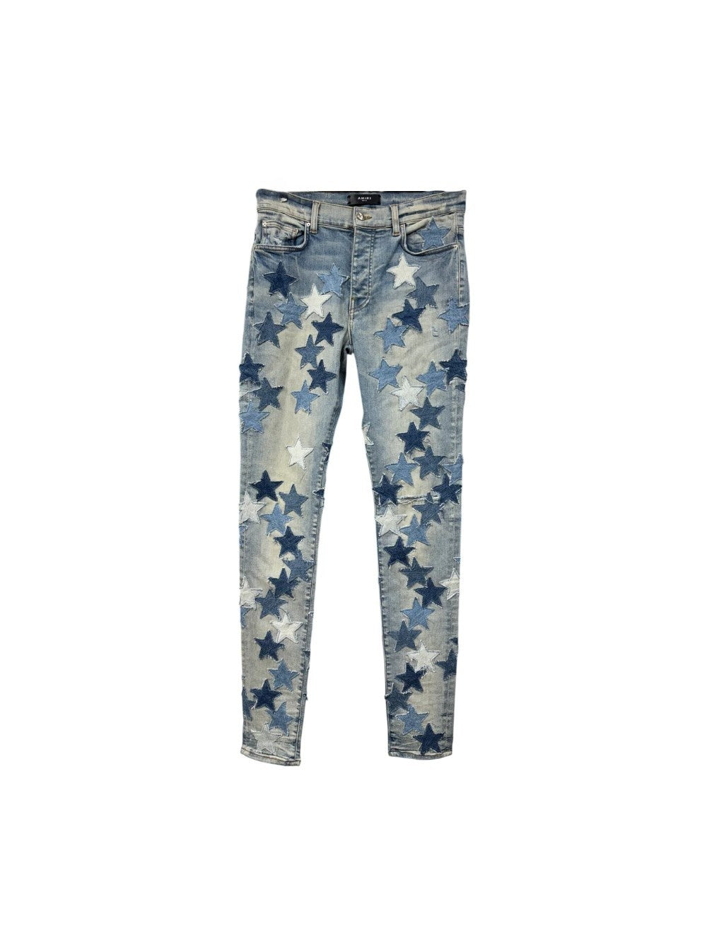 Amiri Denim Chemist Stars Light Wash Jeans