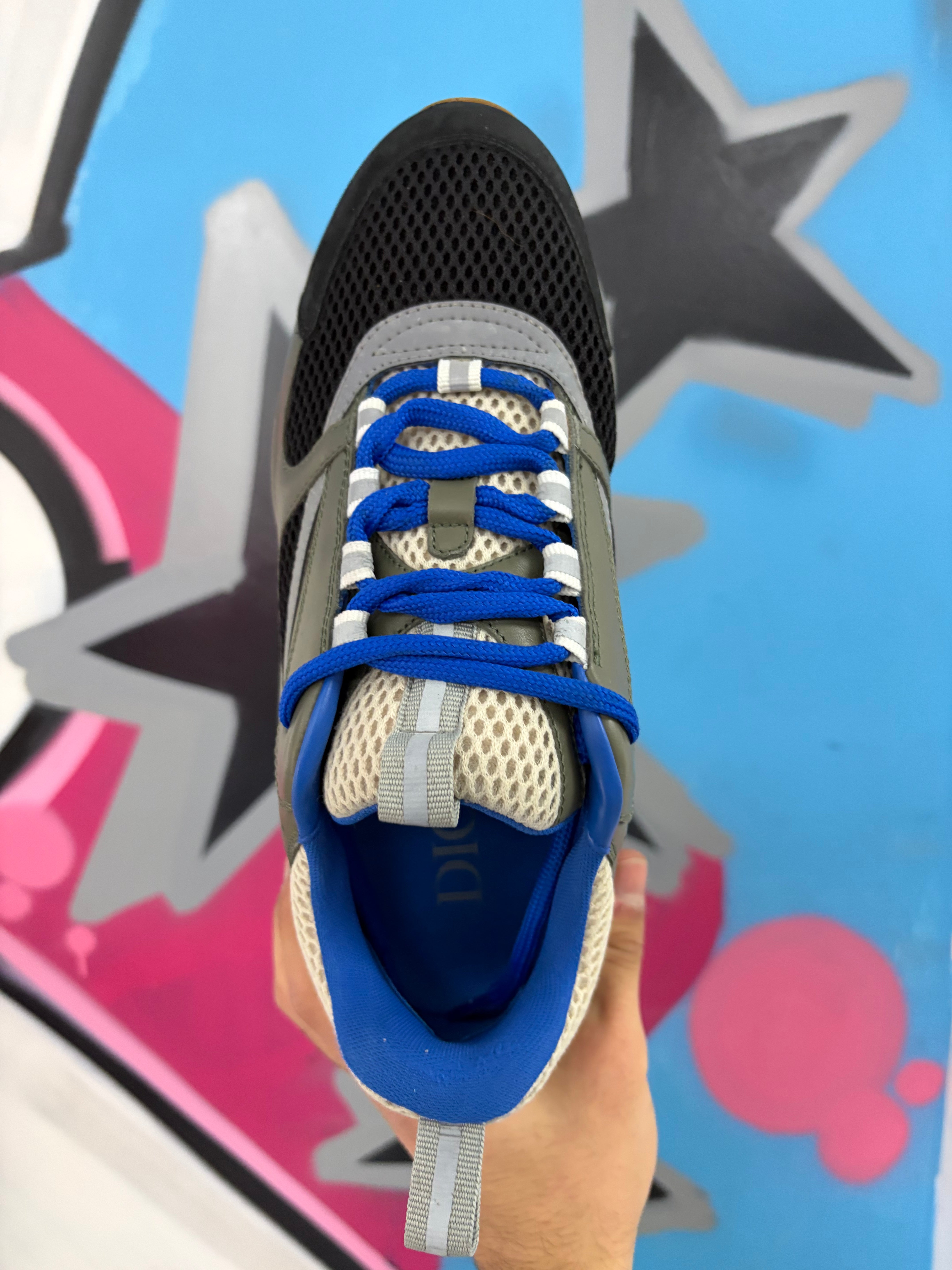 Dior B22 Olive Blue Sneakers