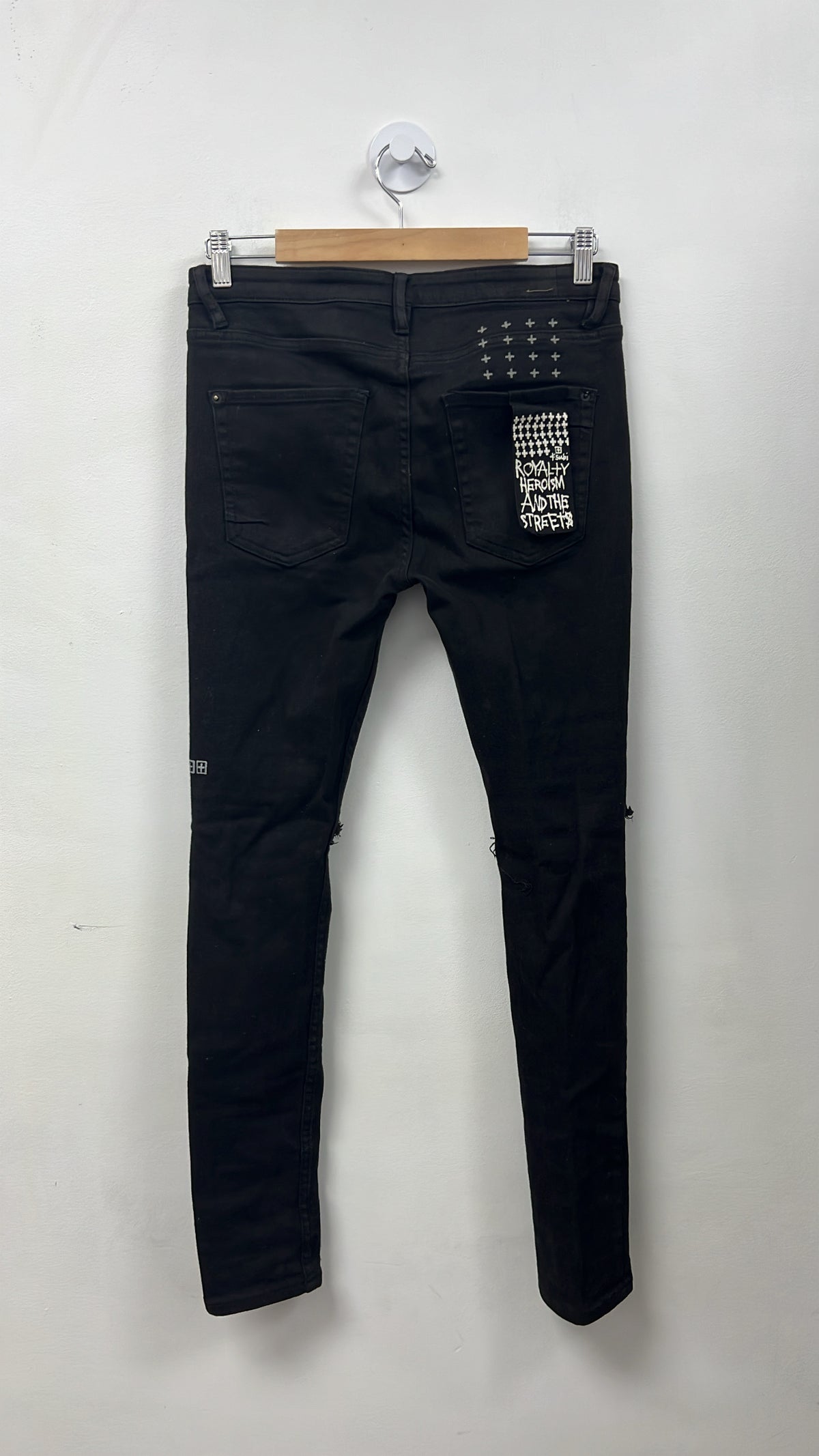 Ksubi Black Knee Ripped Jeans