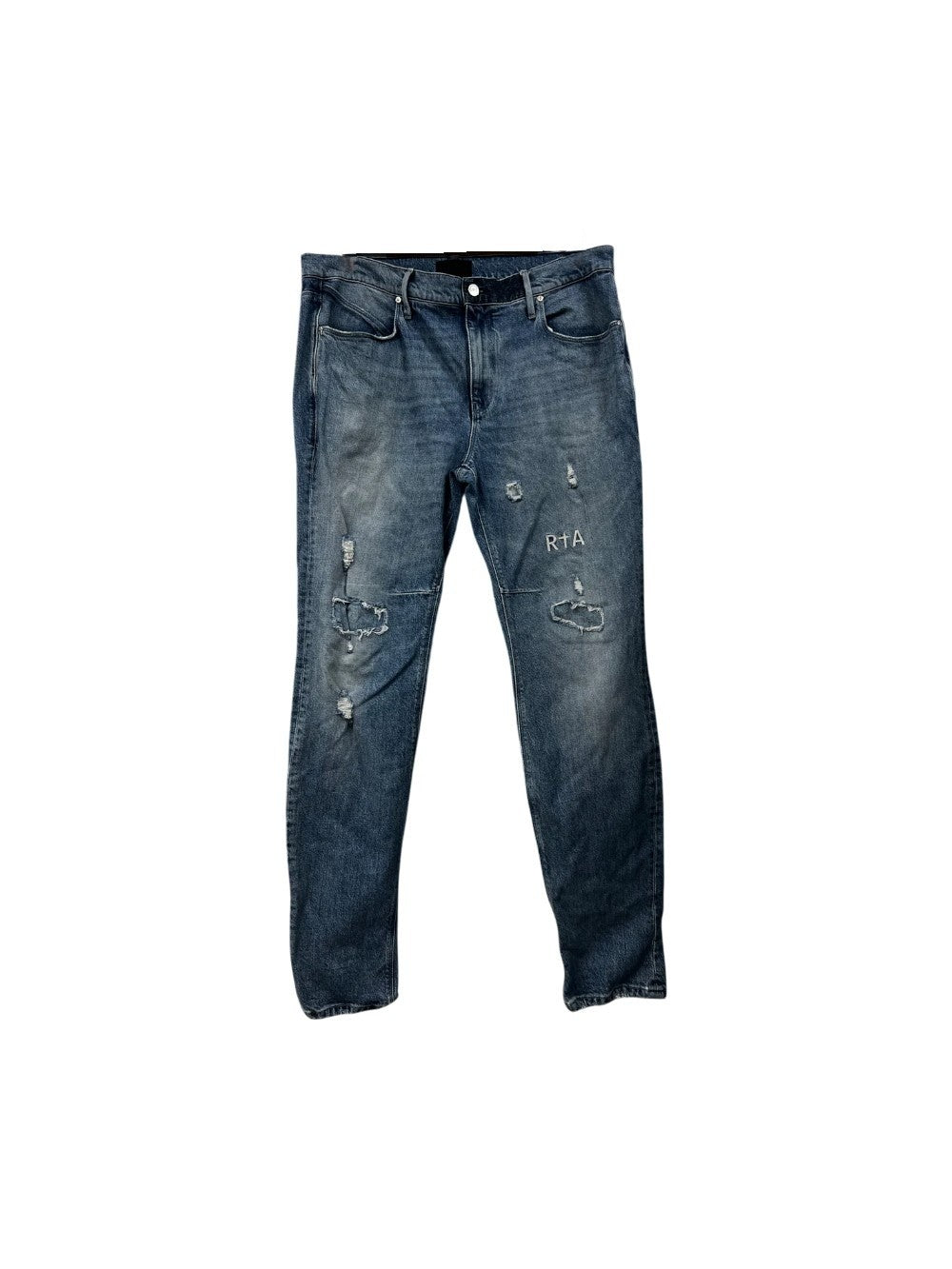 RTA Embroidered Light Wash Jeans
