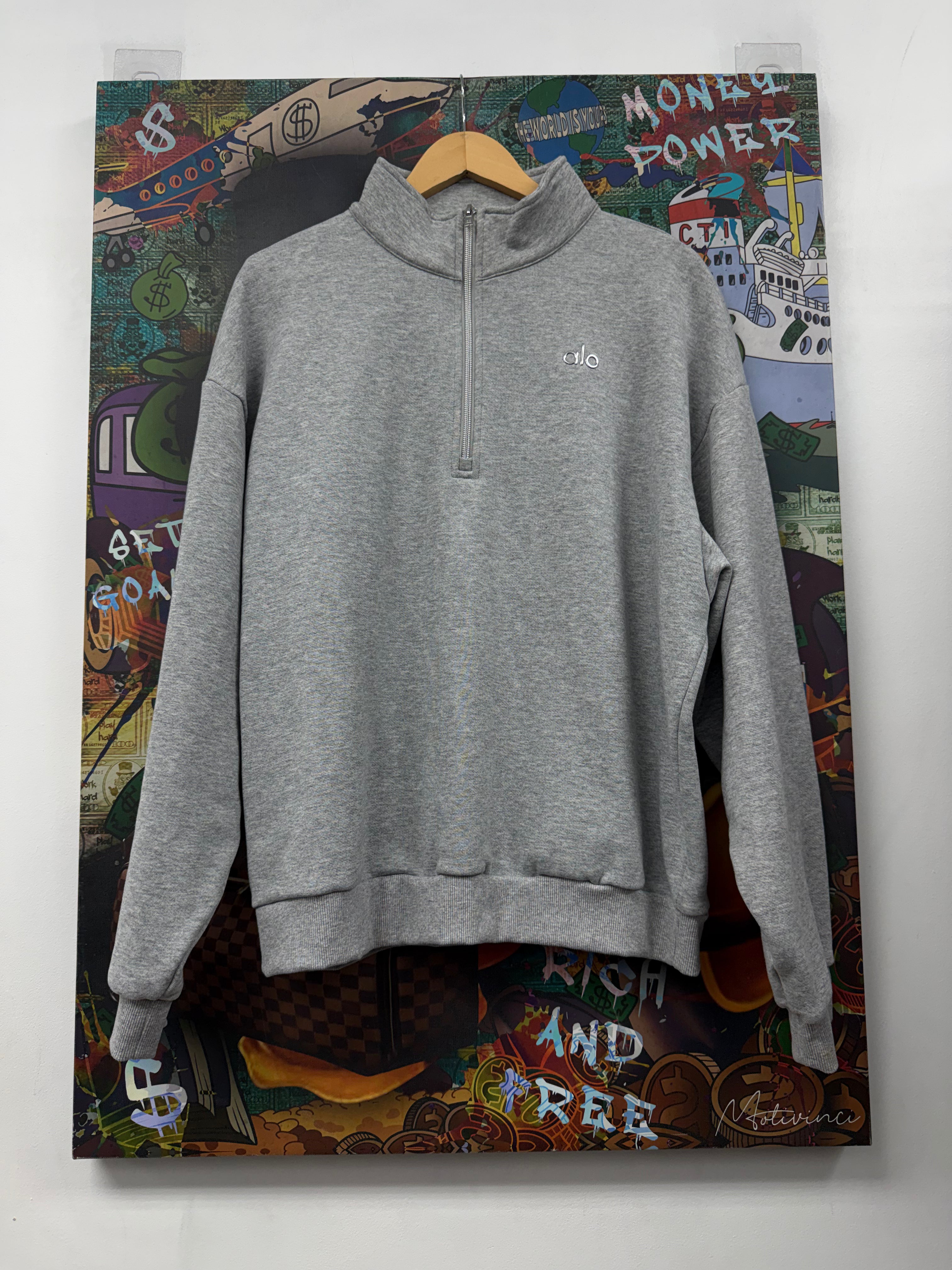 Alo Grey Accolade Quarter Zip