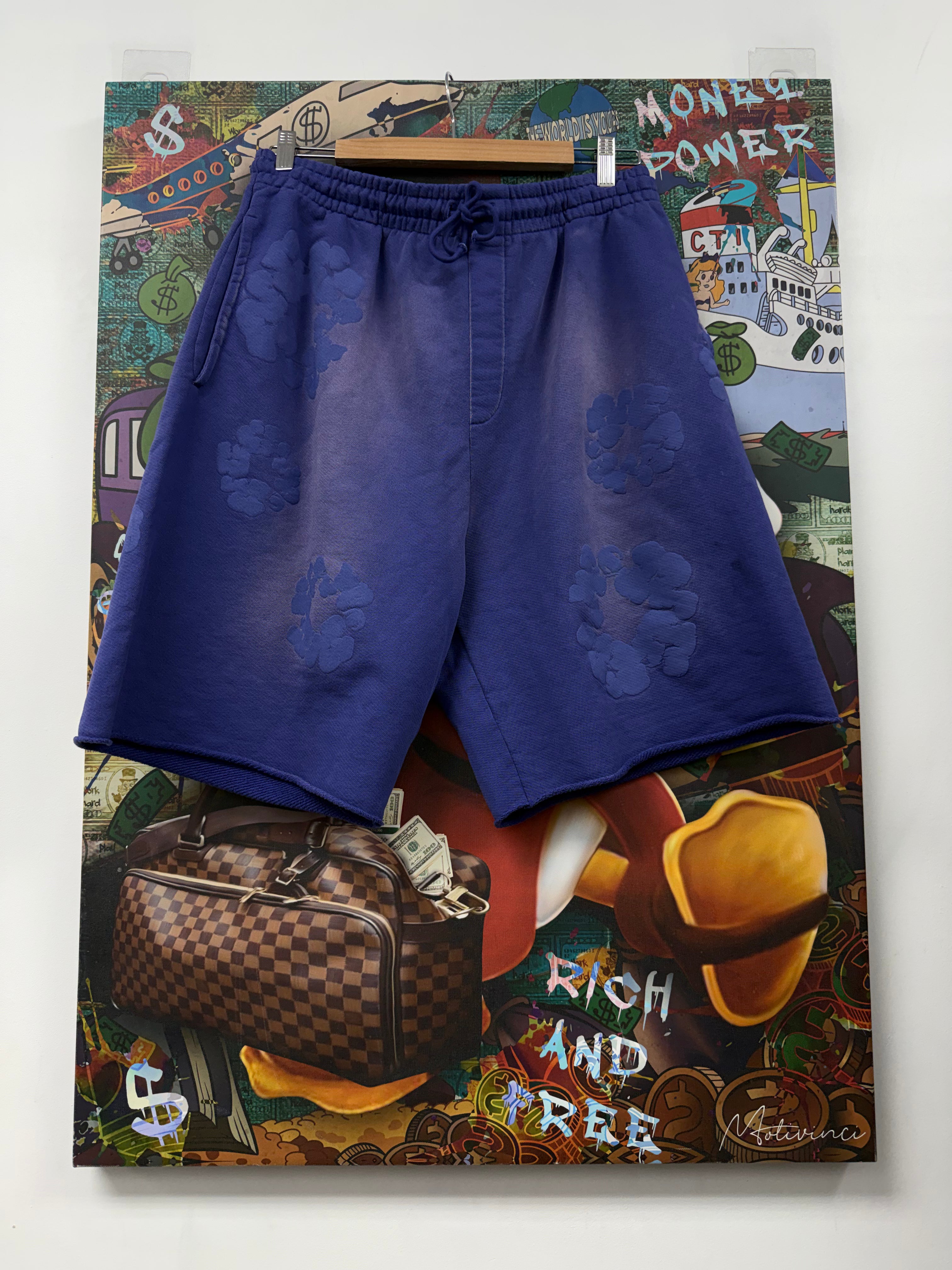 Denim Tears Purple Cotton Wreath Shorts