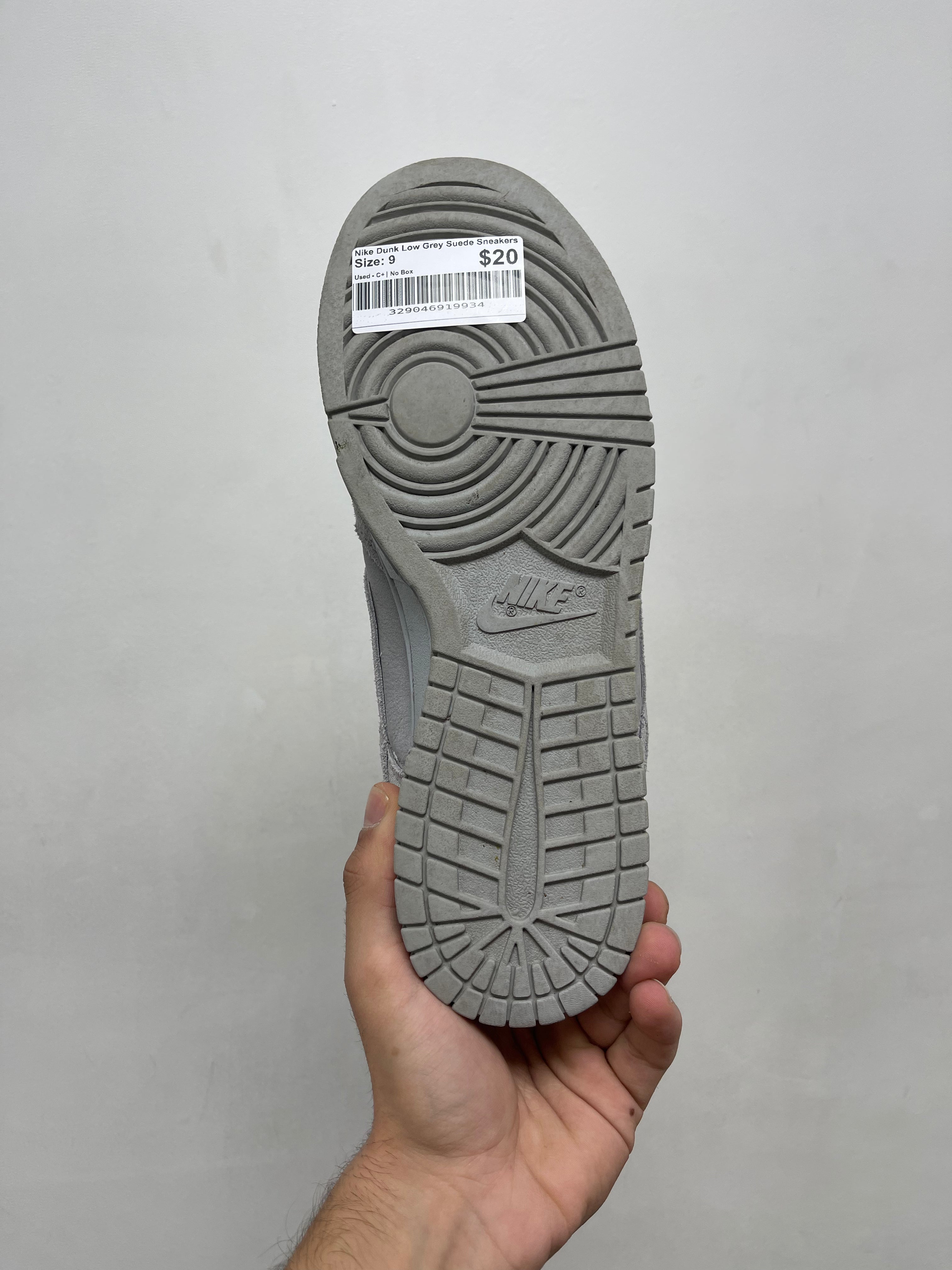 Nike Dunk Low Grey Suede Sneakers