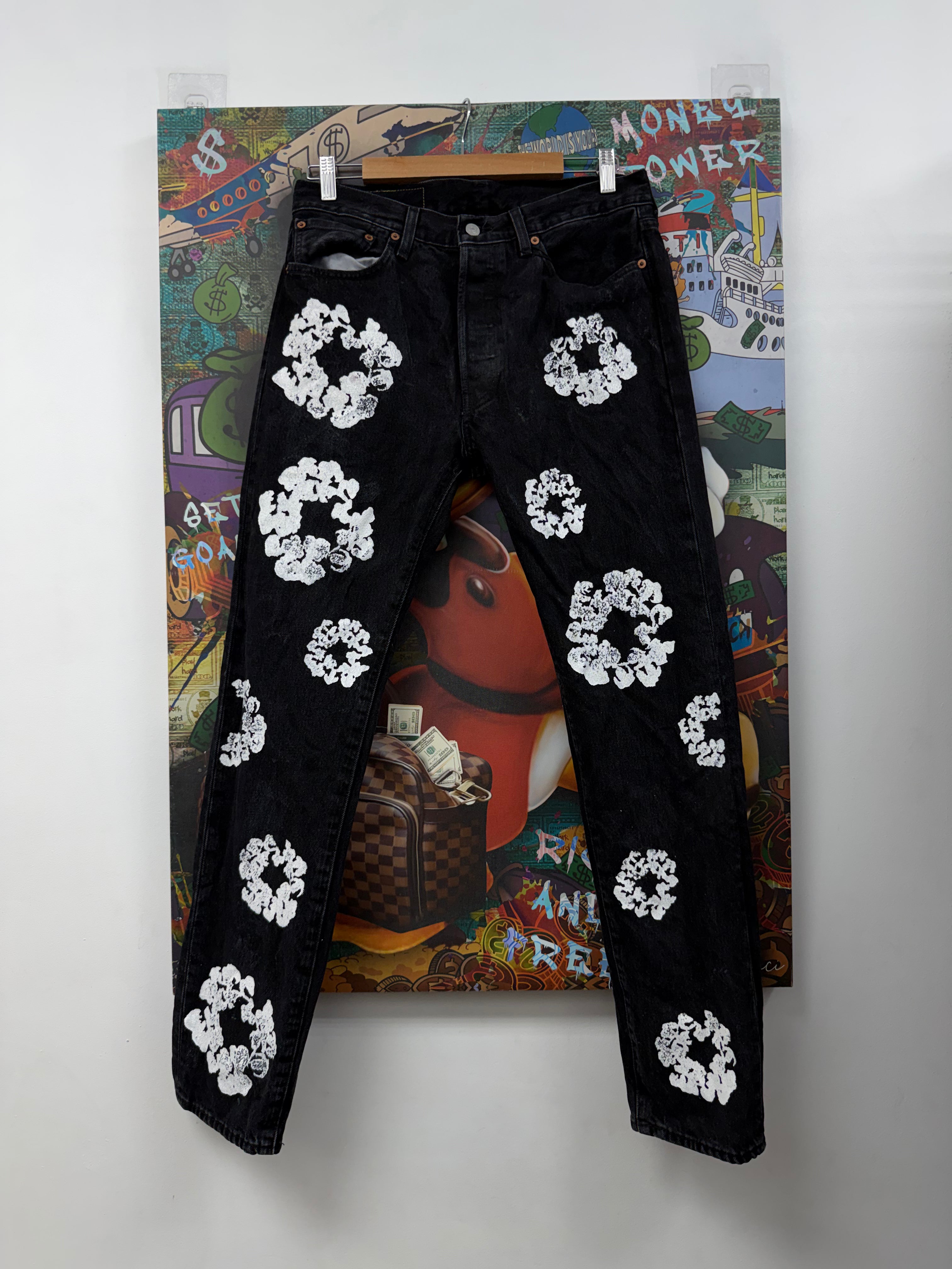 Denim Tears Black Wreath Jeans