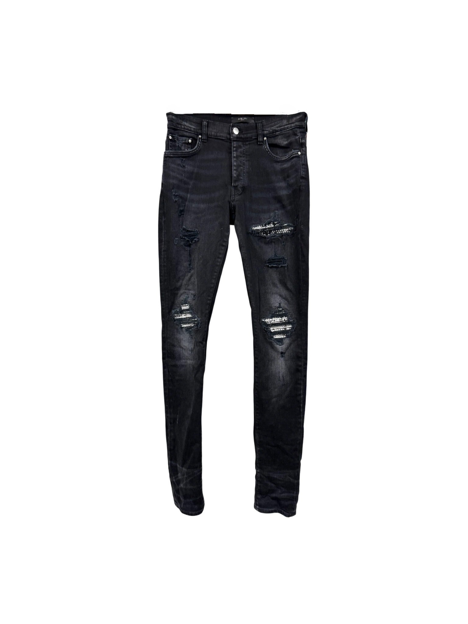Amiri "MX1" Boucle Patch Black Wash Jeans